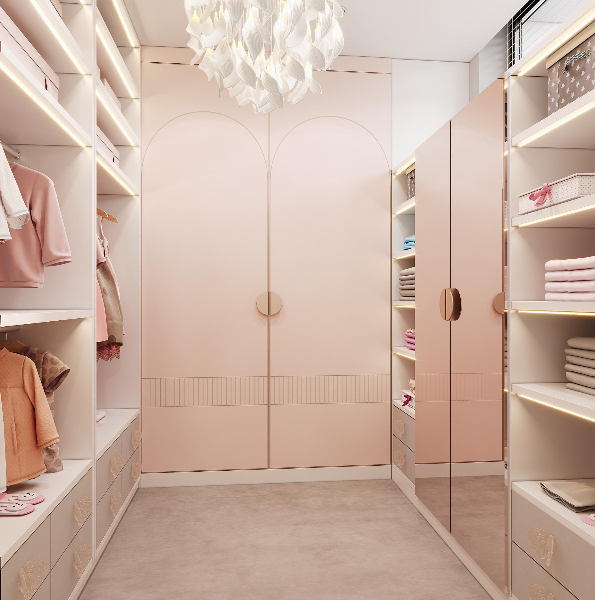 Dressing room in the bedroom №5 made in the style of Modern Contemporary