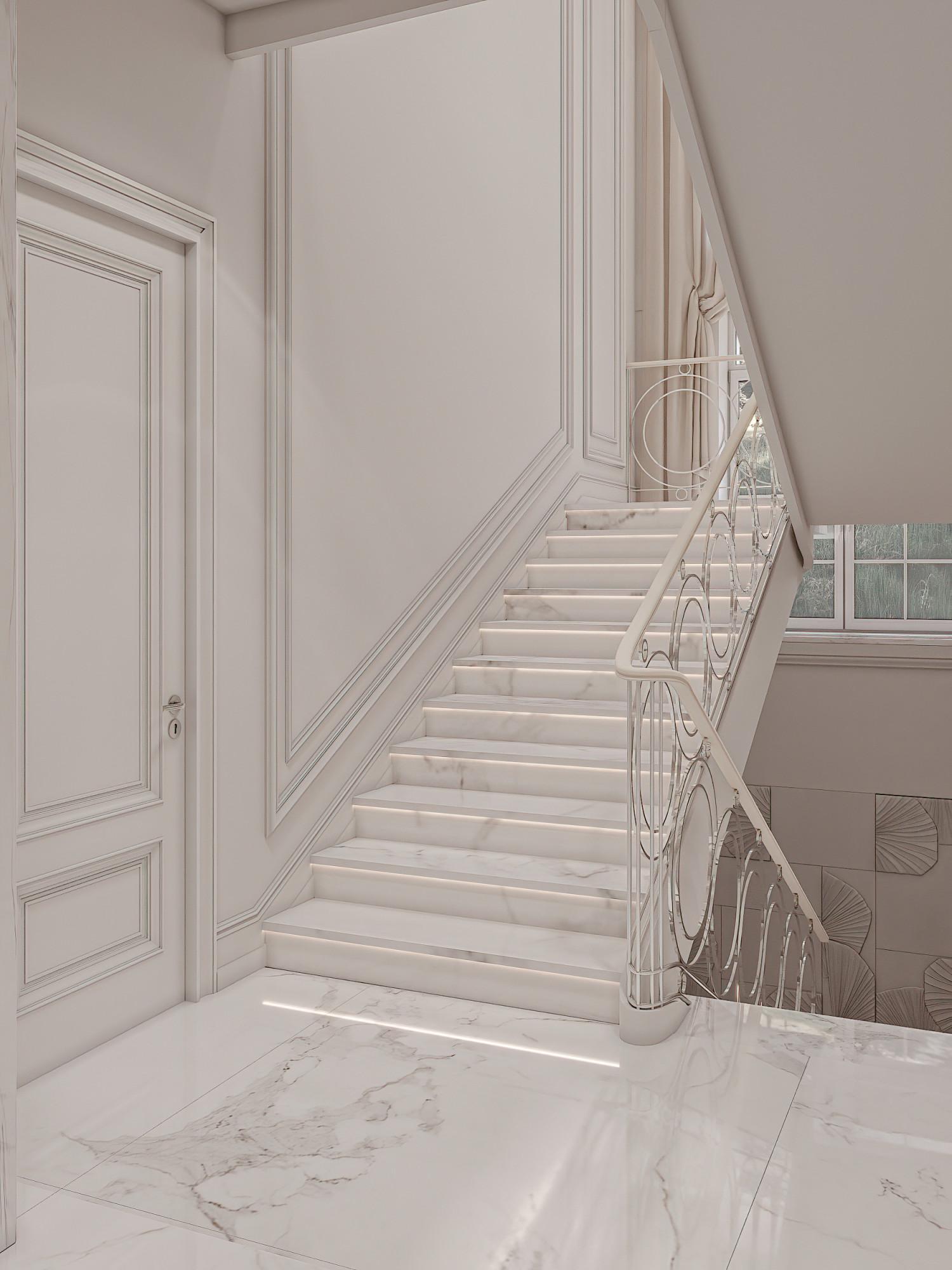 Staircase hall made in the style of Contemporary classics