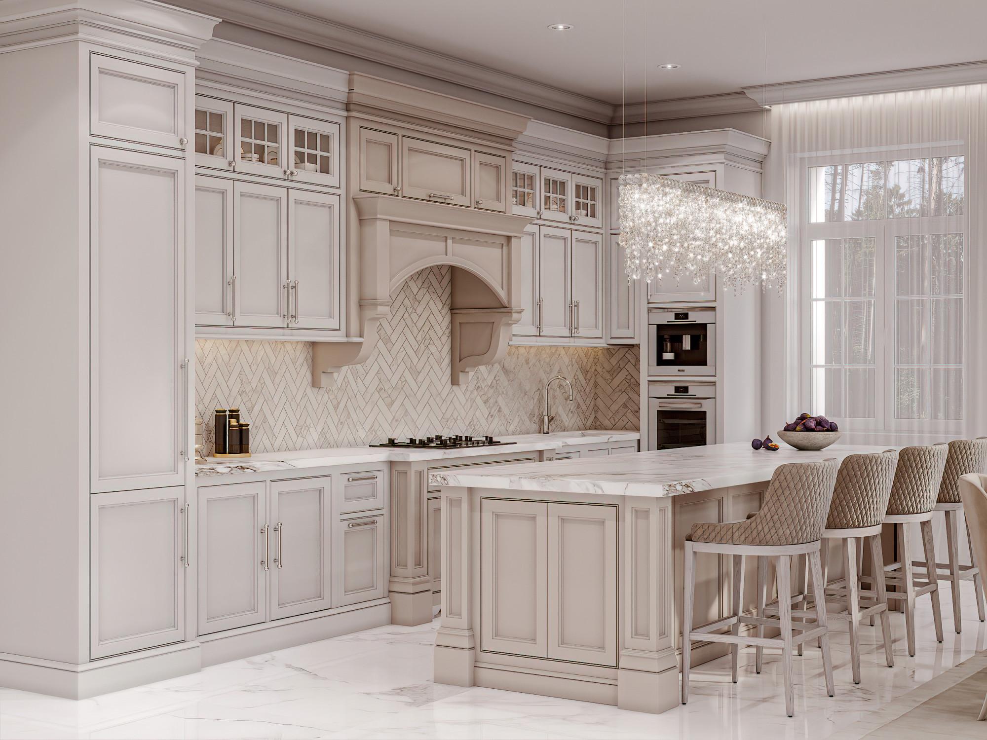 Kitchen and dining room made in the style of Contemporary classics