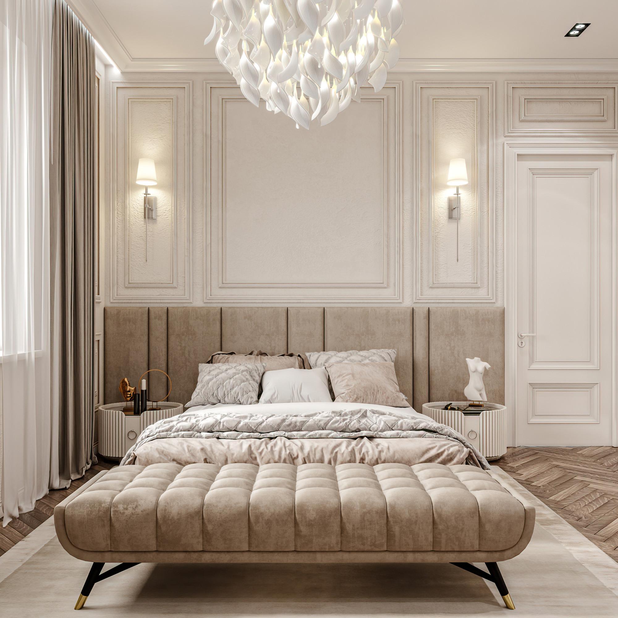 Guest bedroom made in the style of Contemporary classics