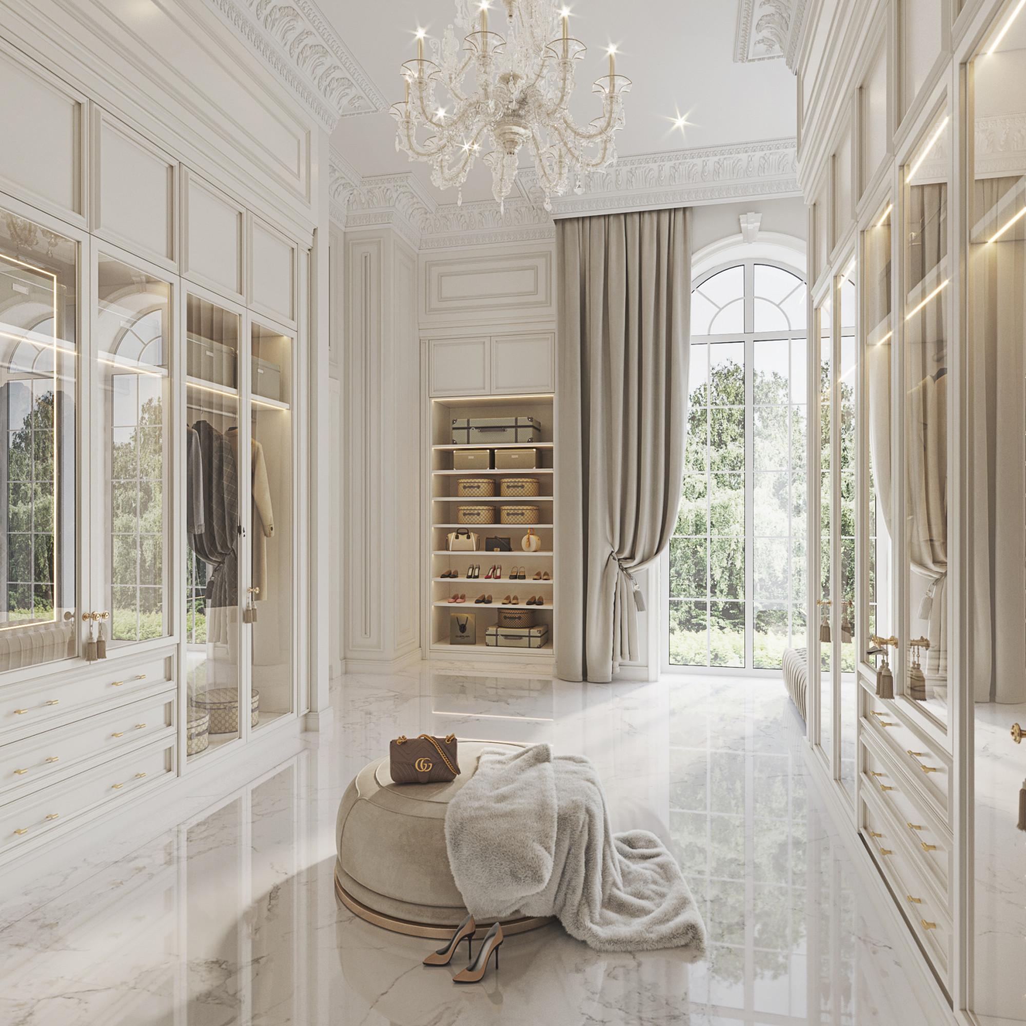 Dressing room №1 made in the style of Neoclassicism