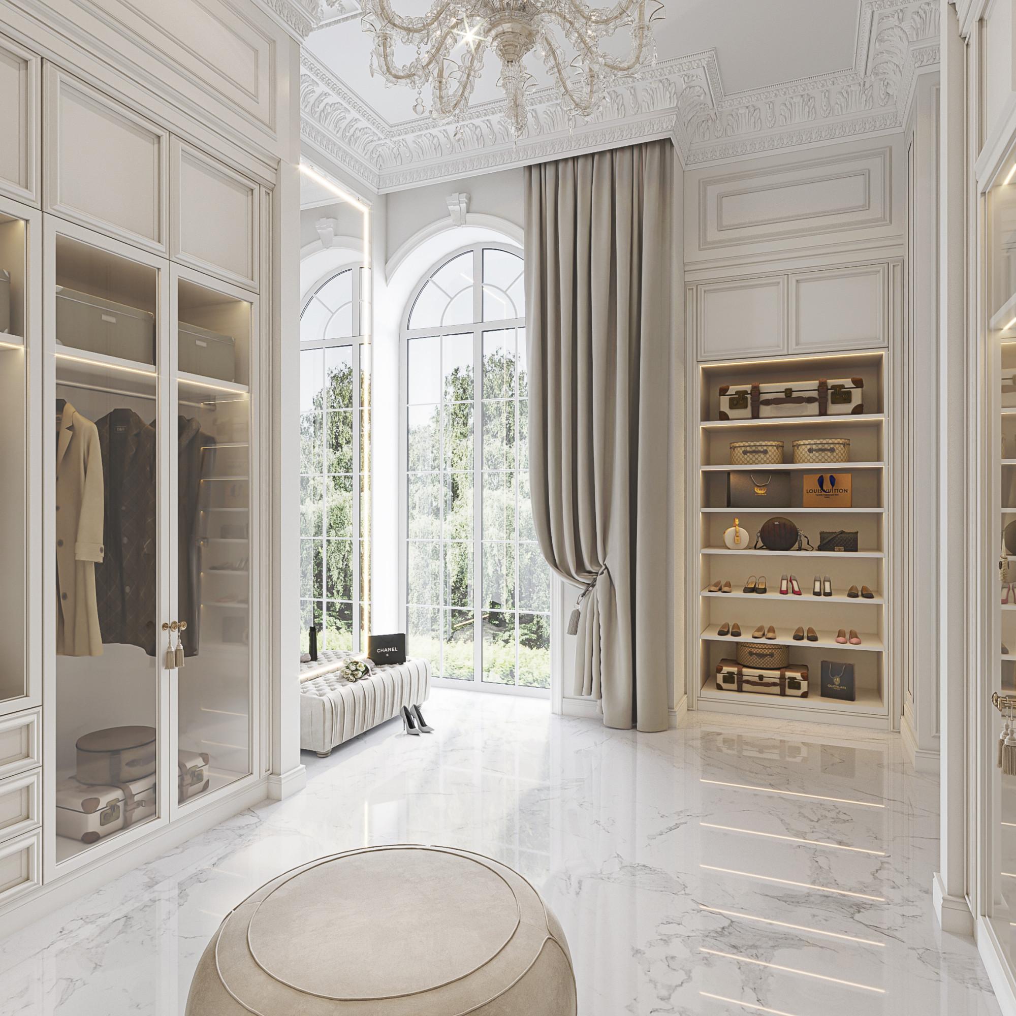 Dressing room №2 made in the style of Neoclassicism