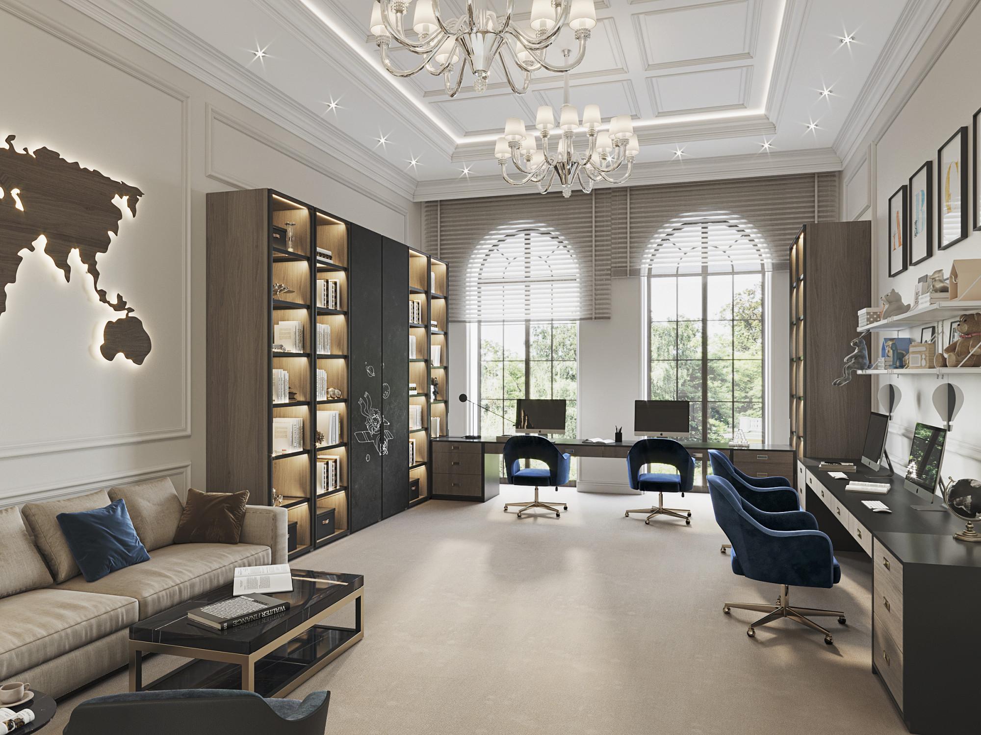 Study room made in the style of Contemporary classics