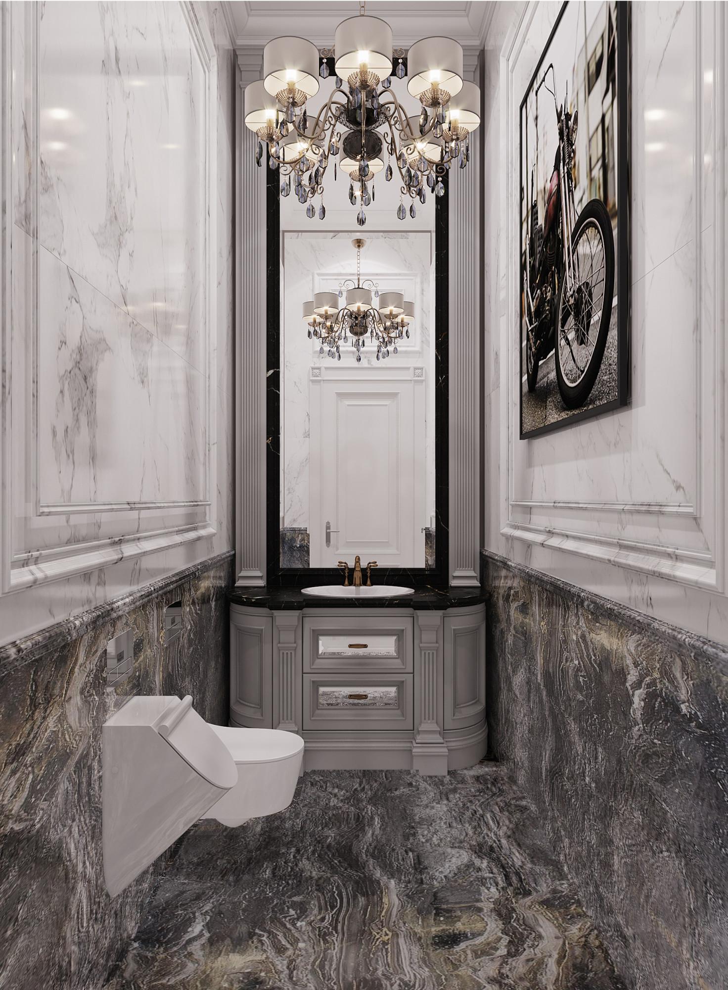 Bathroom in the cabinet made in the style of Contemporary classics Neoclassicism