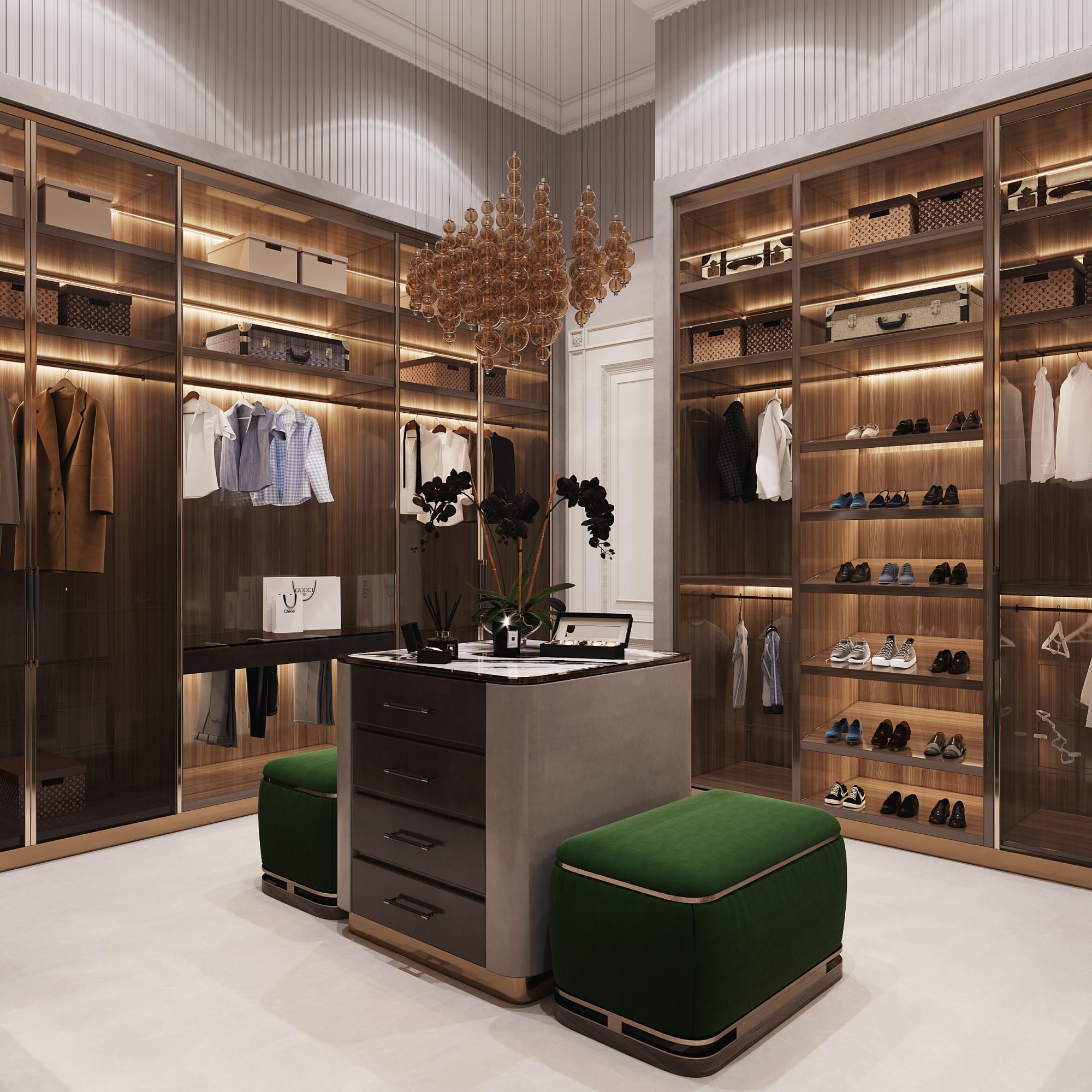 Dressing room in the nursery room №4 made in the style of Contemporary classics