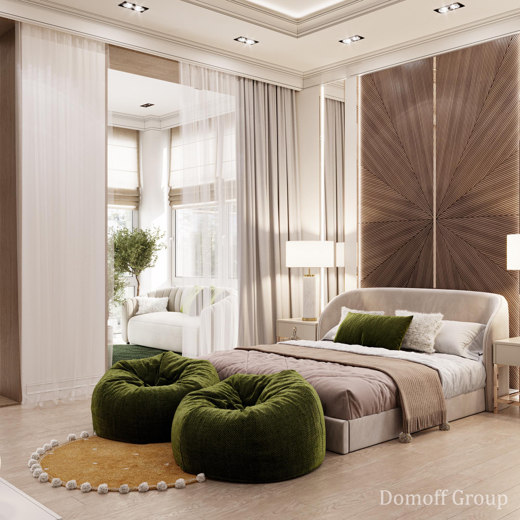 Bedroom №2 on the 2nd floor made in the style of Contemporary classics