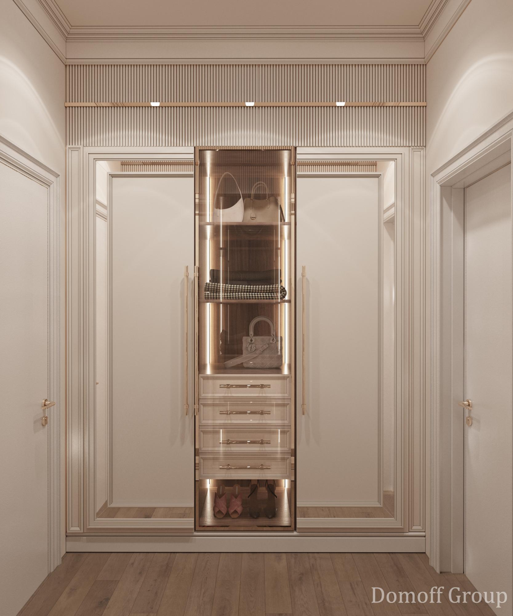 Dressing room in the bedroom №2 made in the style of Contemporary classics