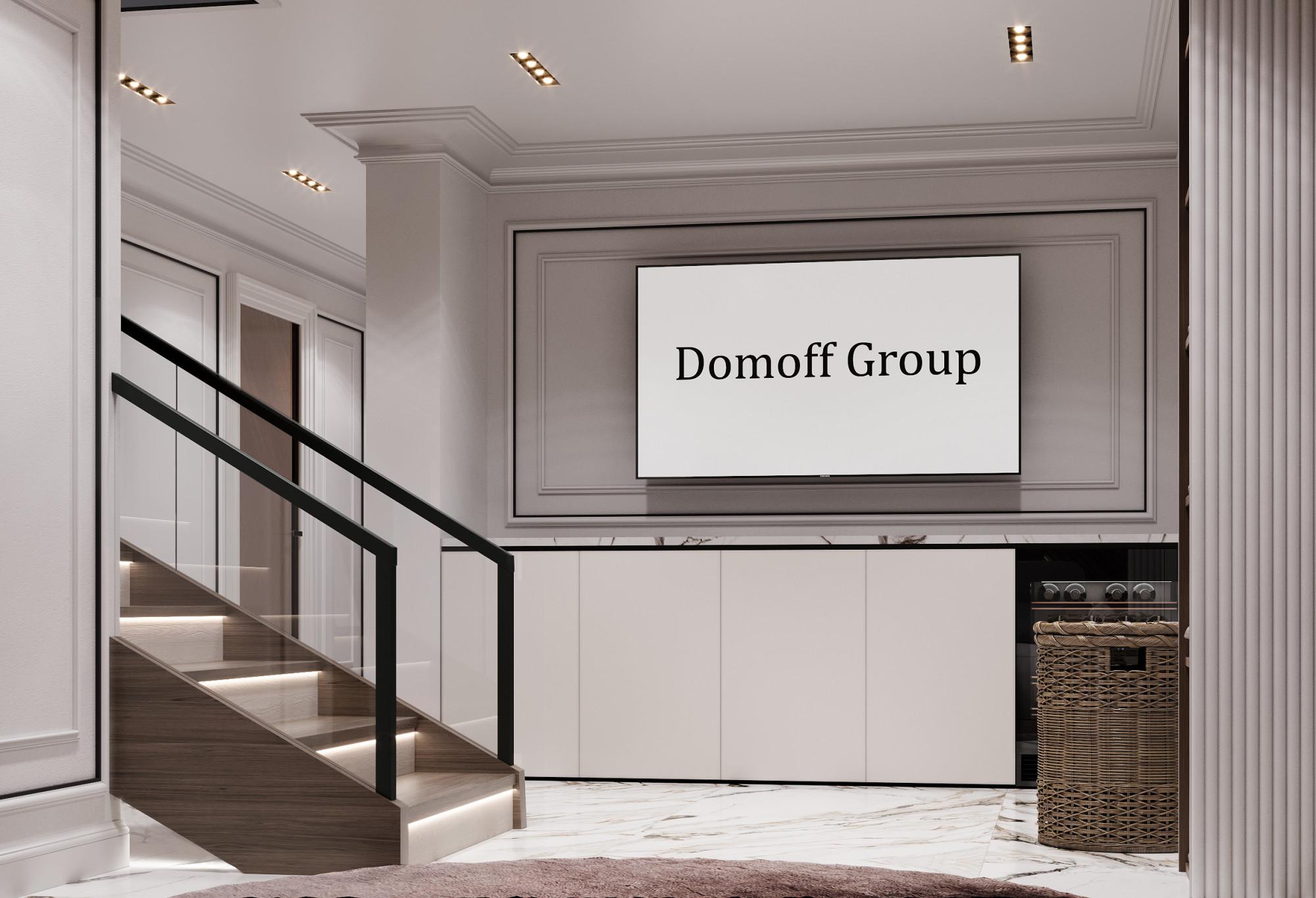 Rest room in the basement made in the style of Contemporary classics