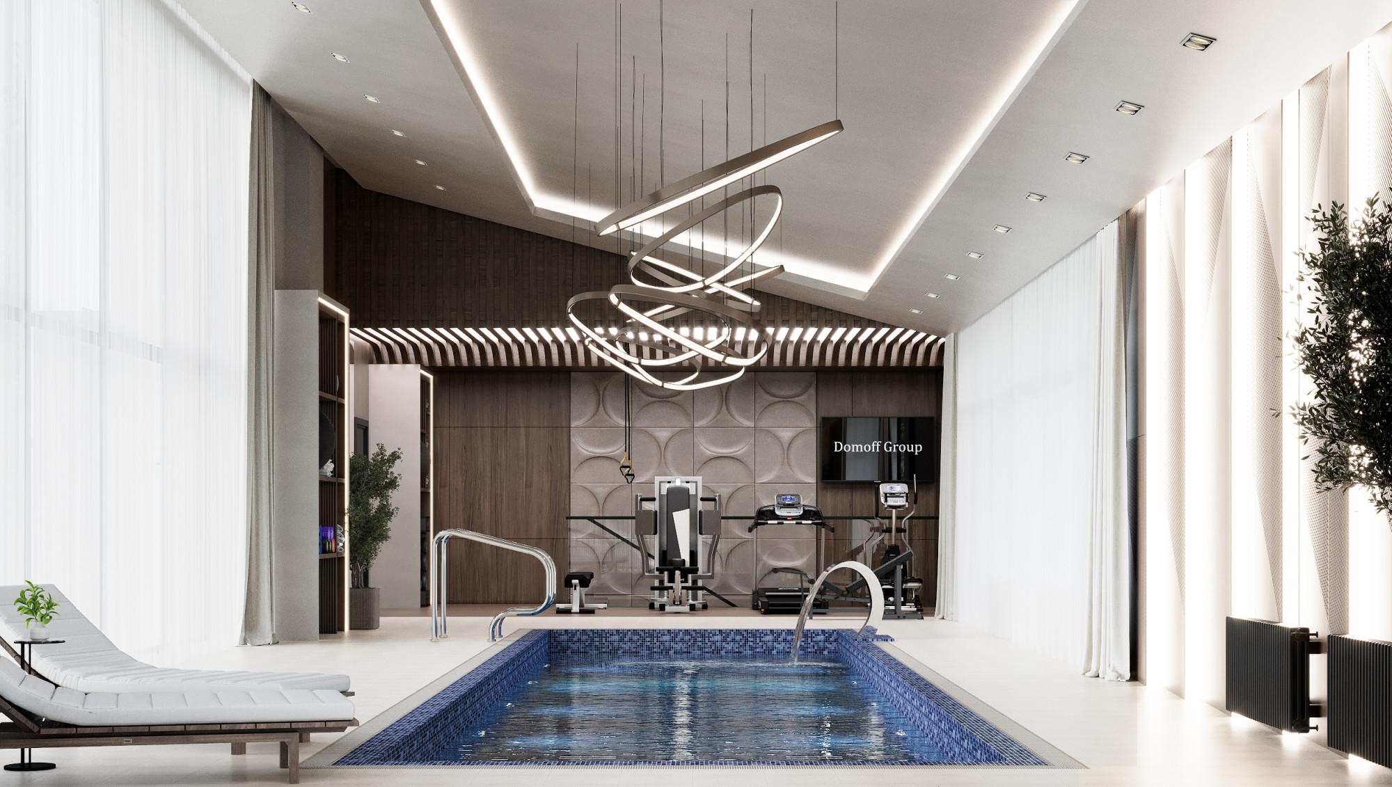 Swimming pool made in the style of Contemporary