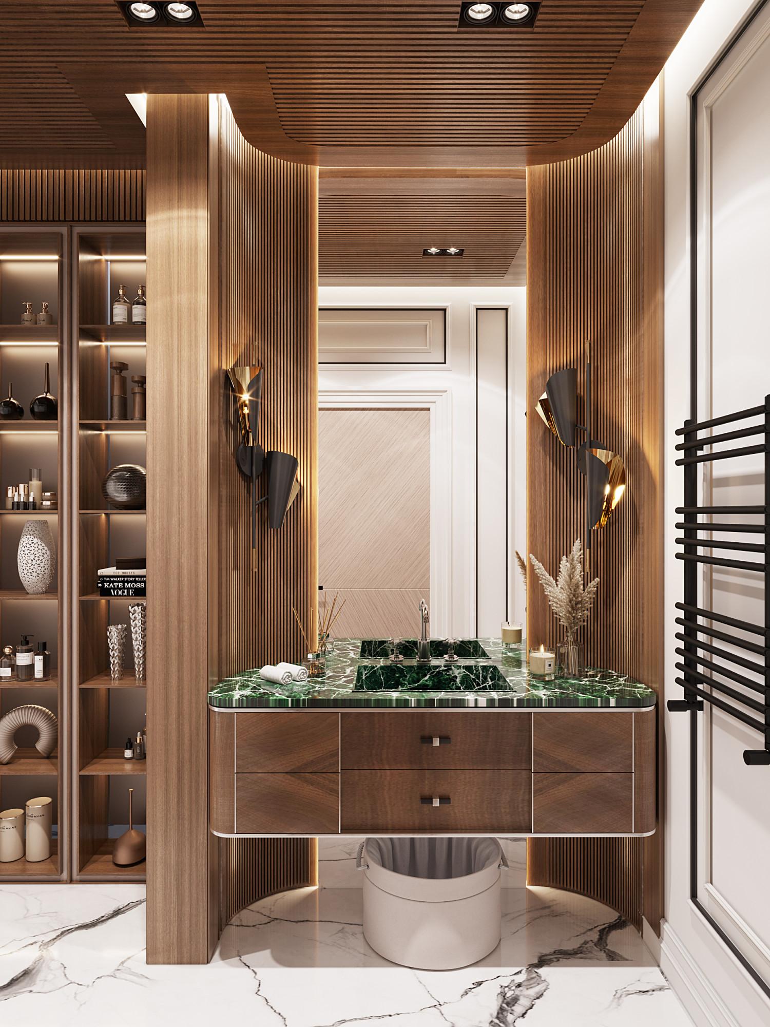 Guest bathroom  made in the style of Contemporary classics