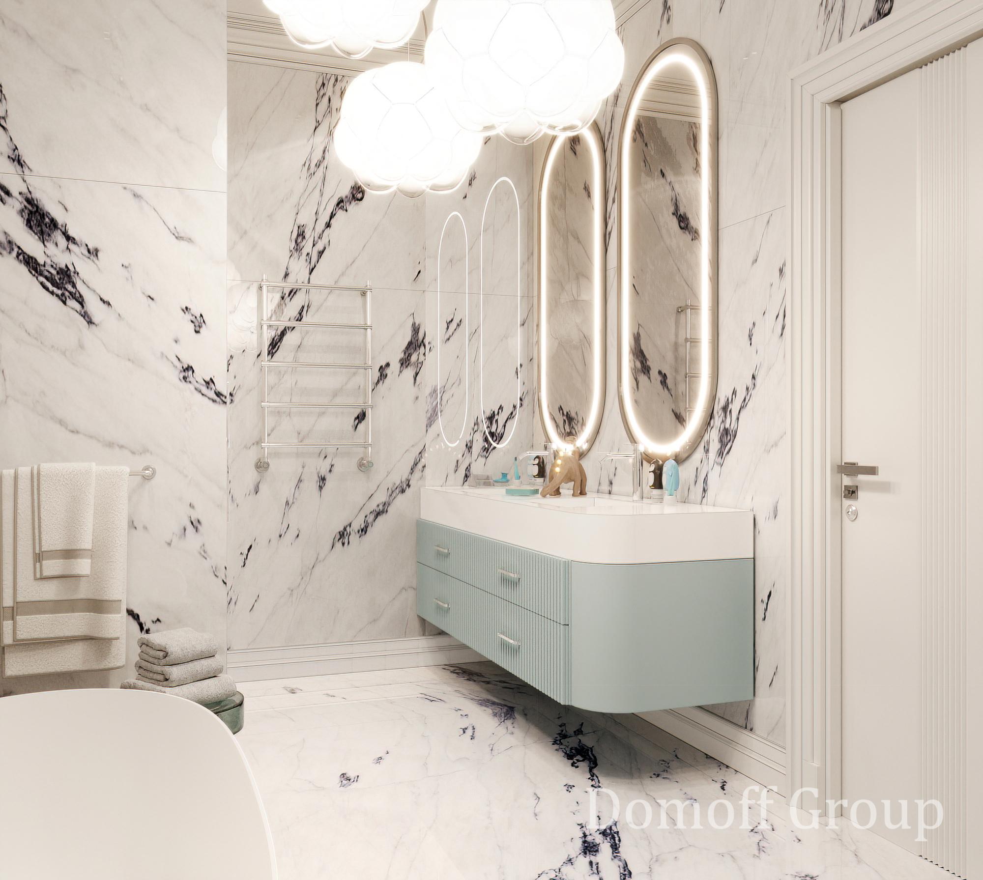 Bathroom in the nursery room №2 made in the style of Contemporary classics