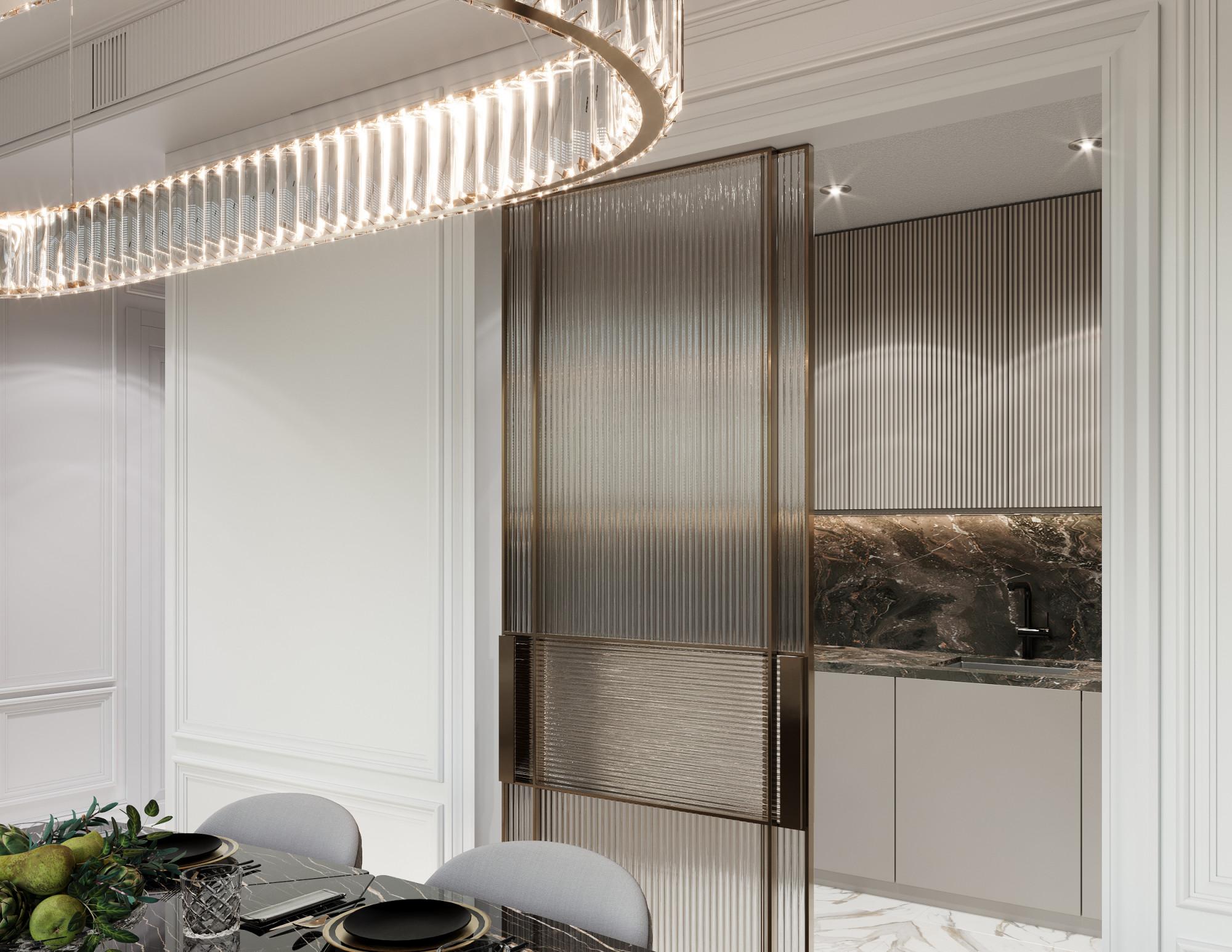 Living room made in the style of Neoclassicism