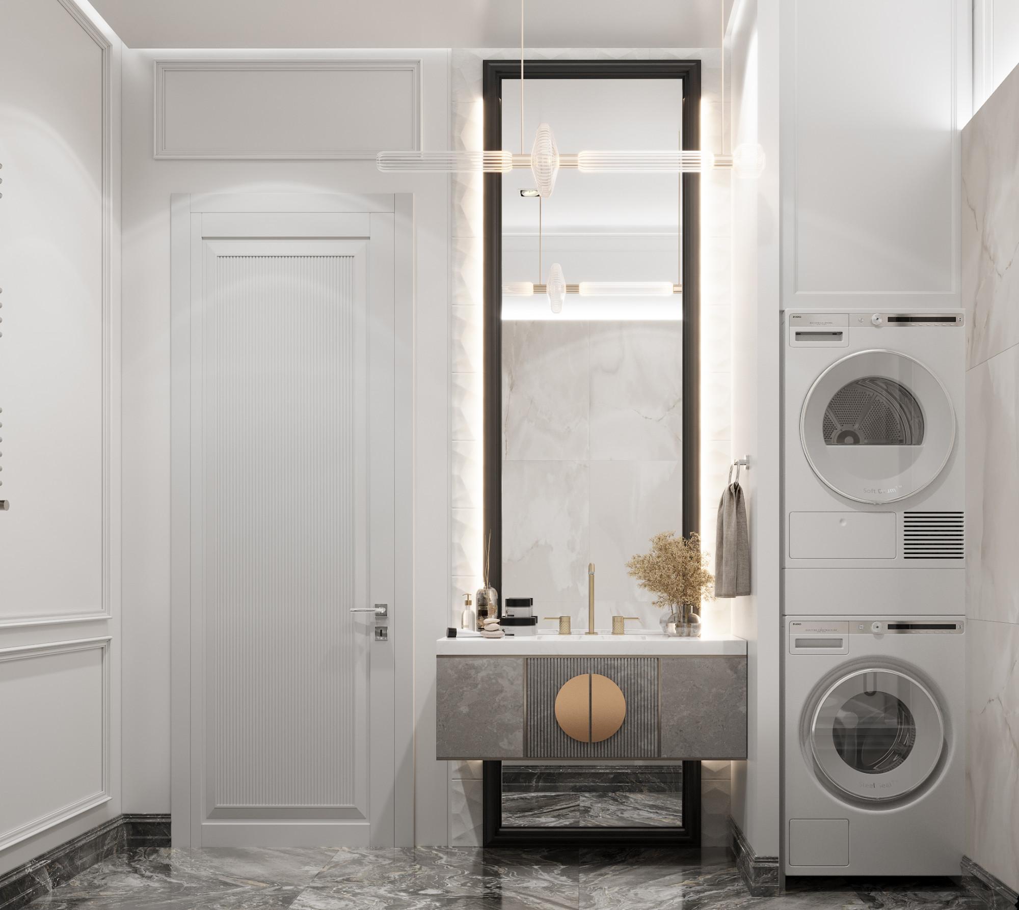 Bathroom in the master bedroom made in the style of Contemporary