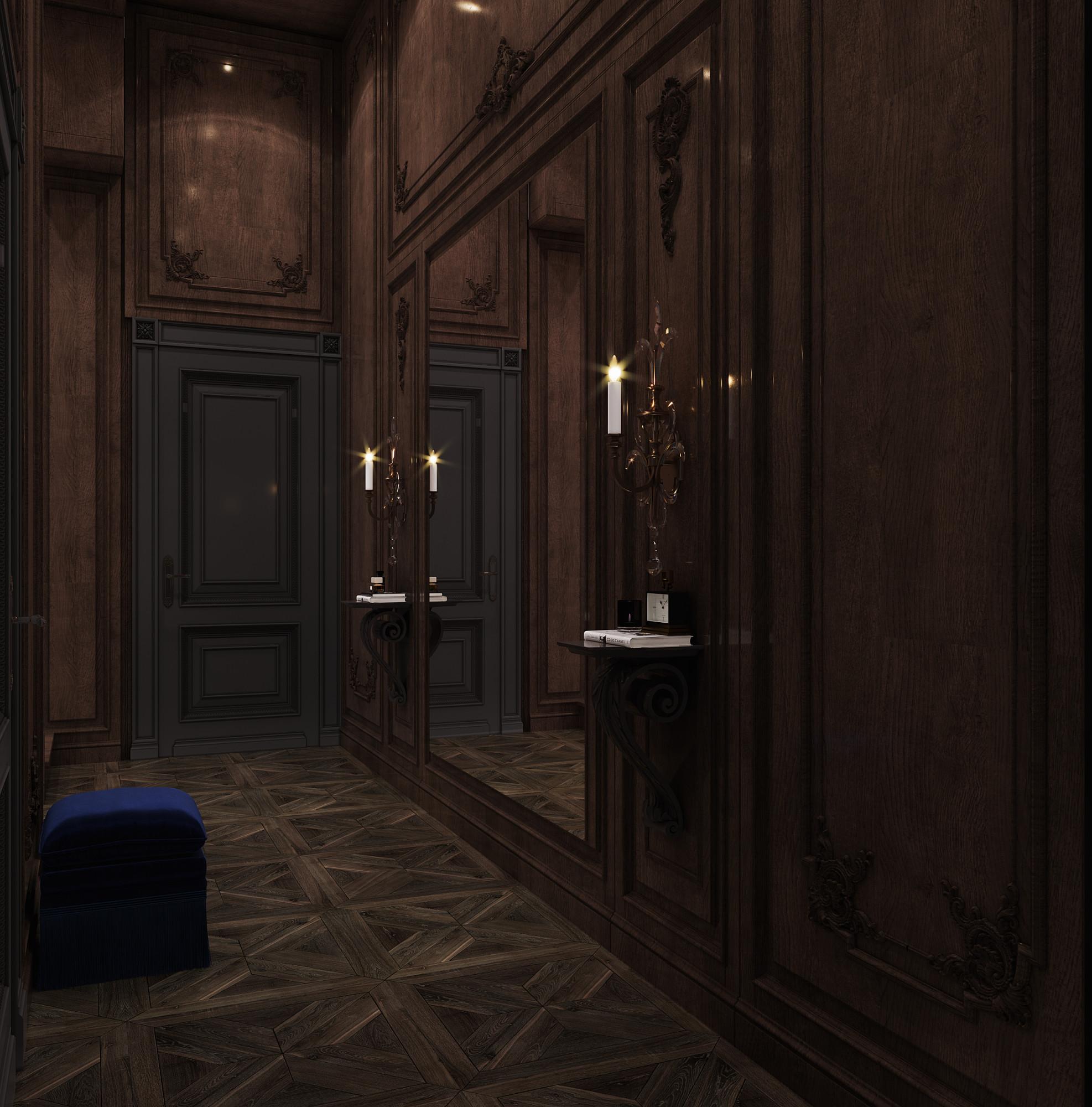 Hall made in the style of Baroque Neoclassicism