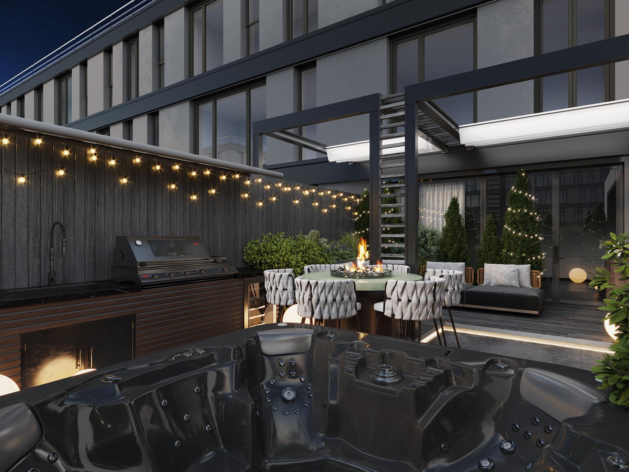 Terrace made in the style of Contemporary Minimalism