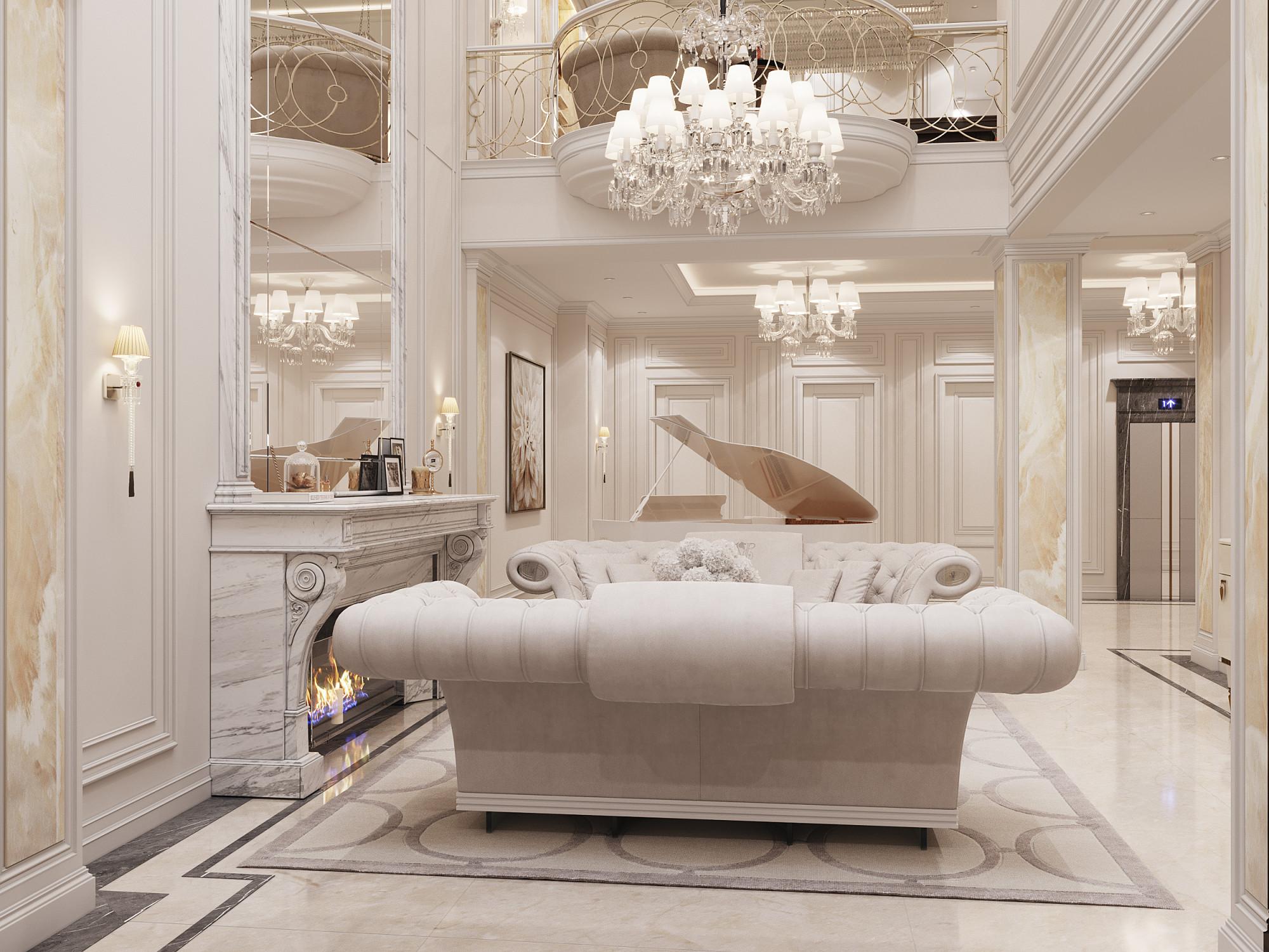 Home theatre made in the style of Neoclassicism