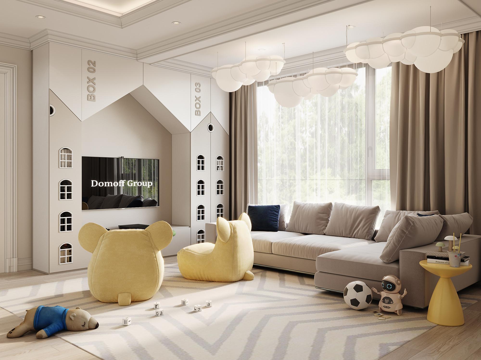 Play room made in the style of Neoclassicism Contemporary