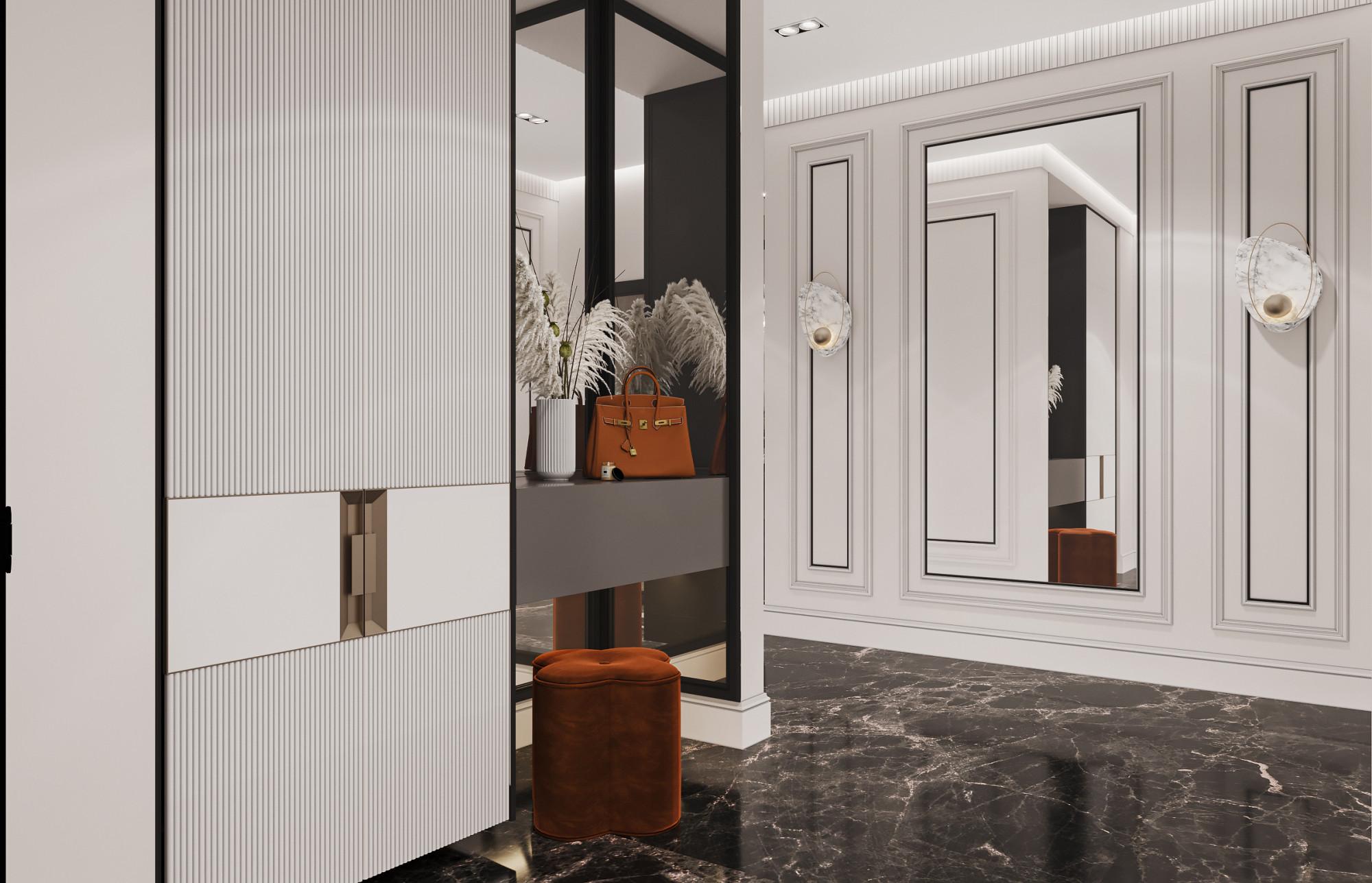Hall made in the style of Contemporary Neoclassicism