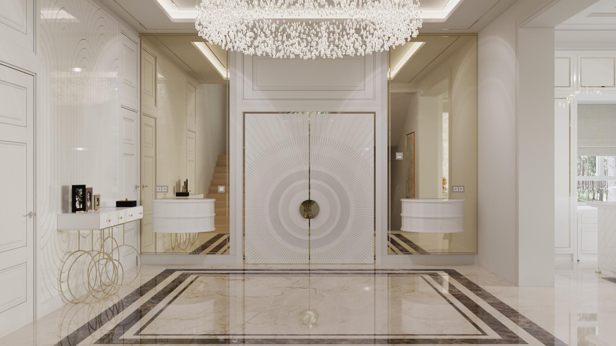 Staircase hall 1st floor made in the style of Contemporary classics
