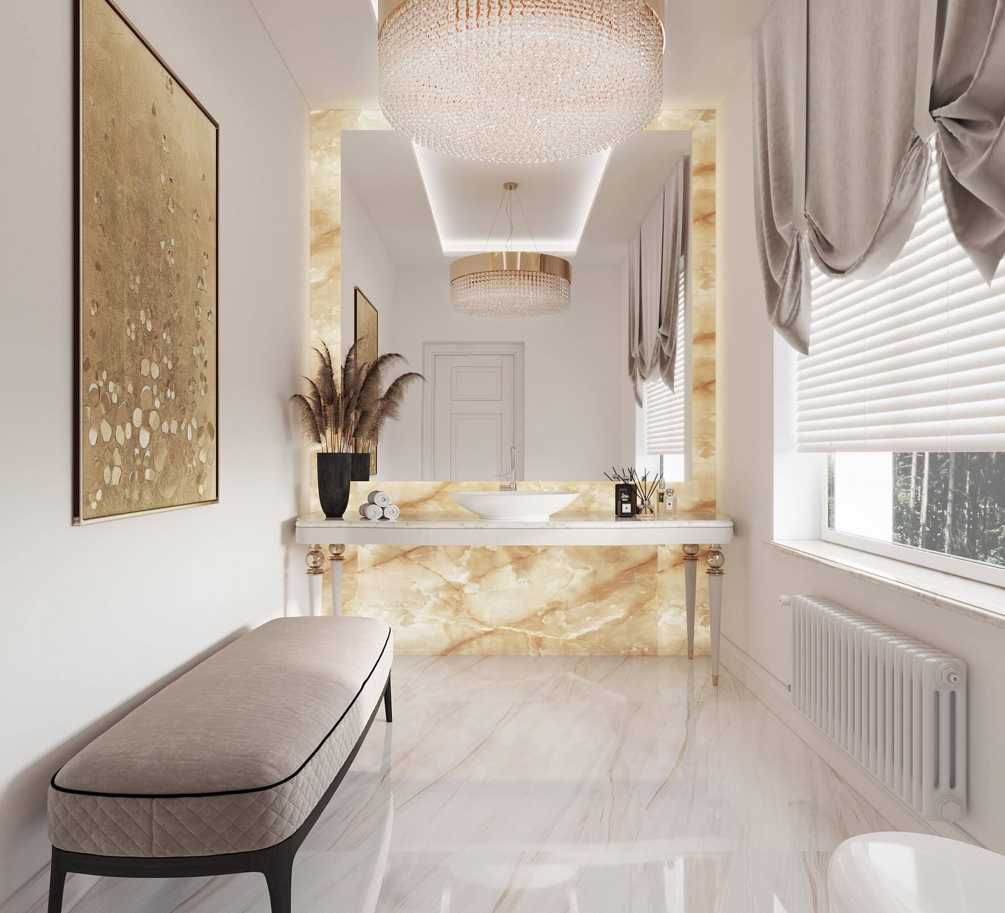Bathroom on the 1st floor made in the style of Contemporary classics