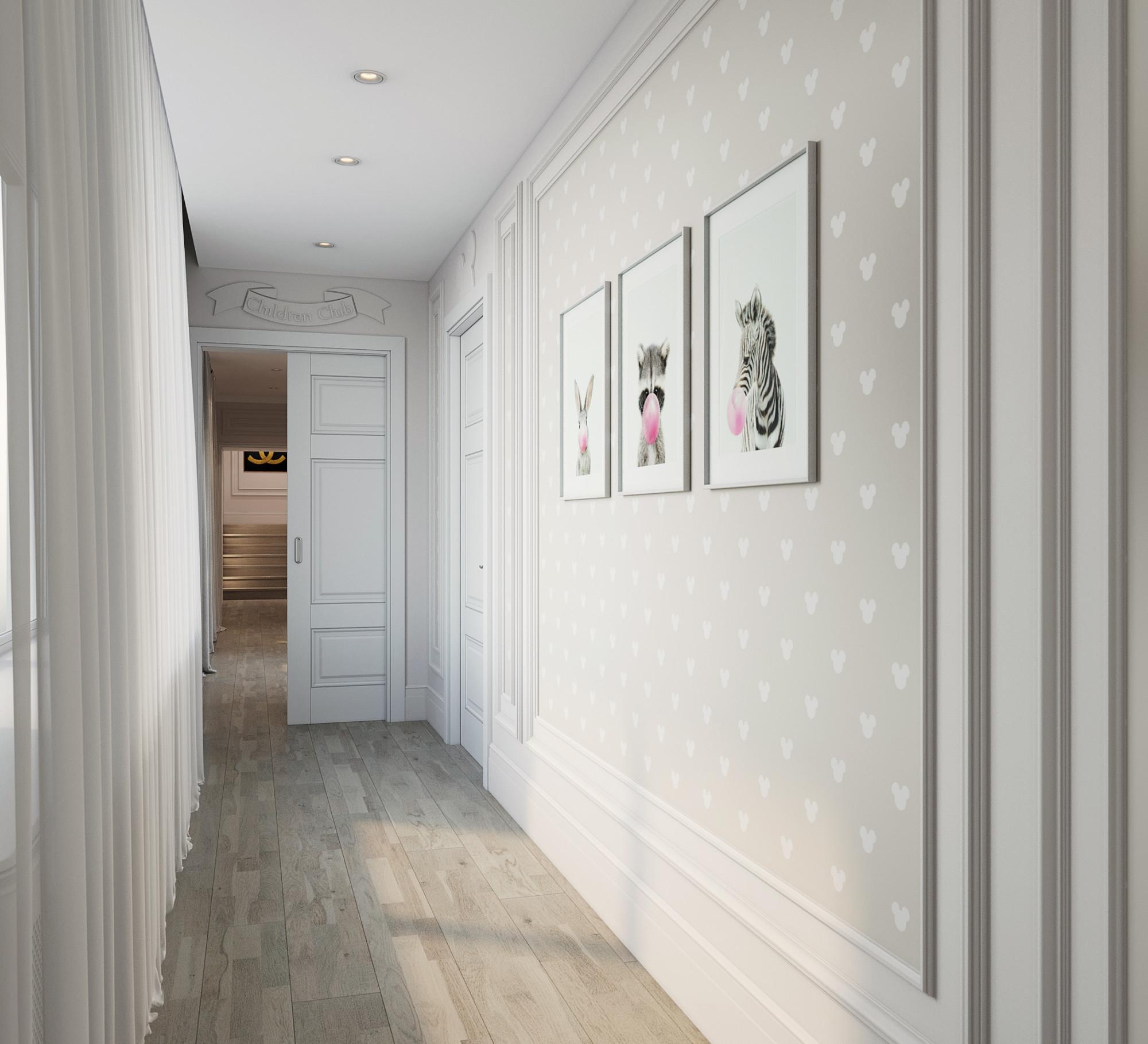 Corridor on the 2nd floor made in the style of Neoclassicism