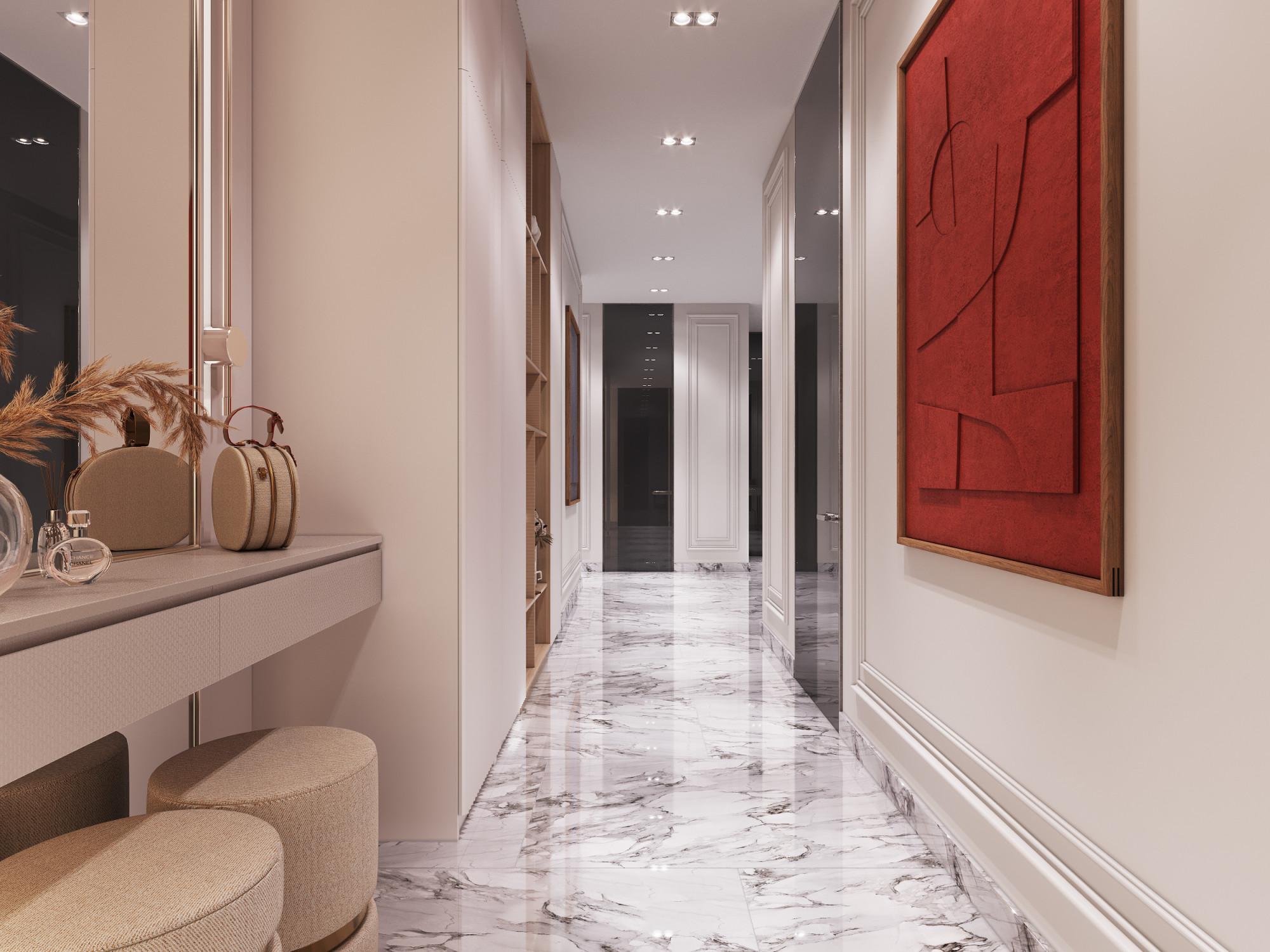 Hall made in the style of Neoclassicism