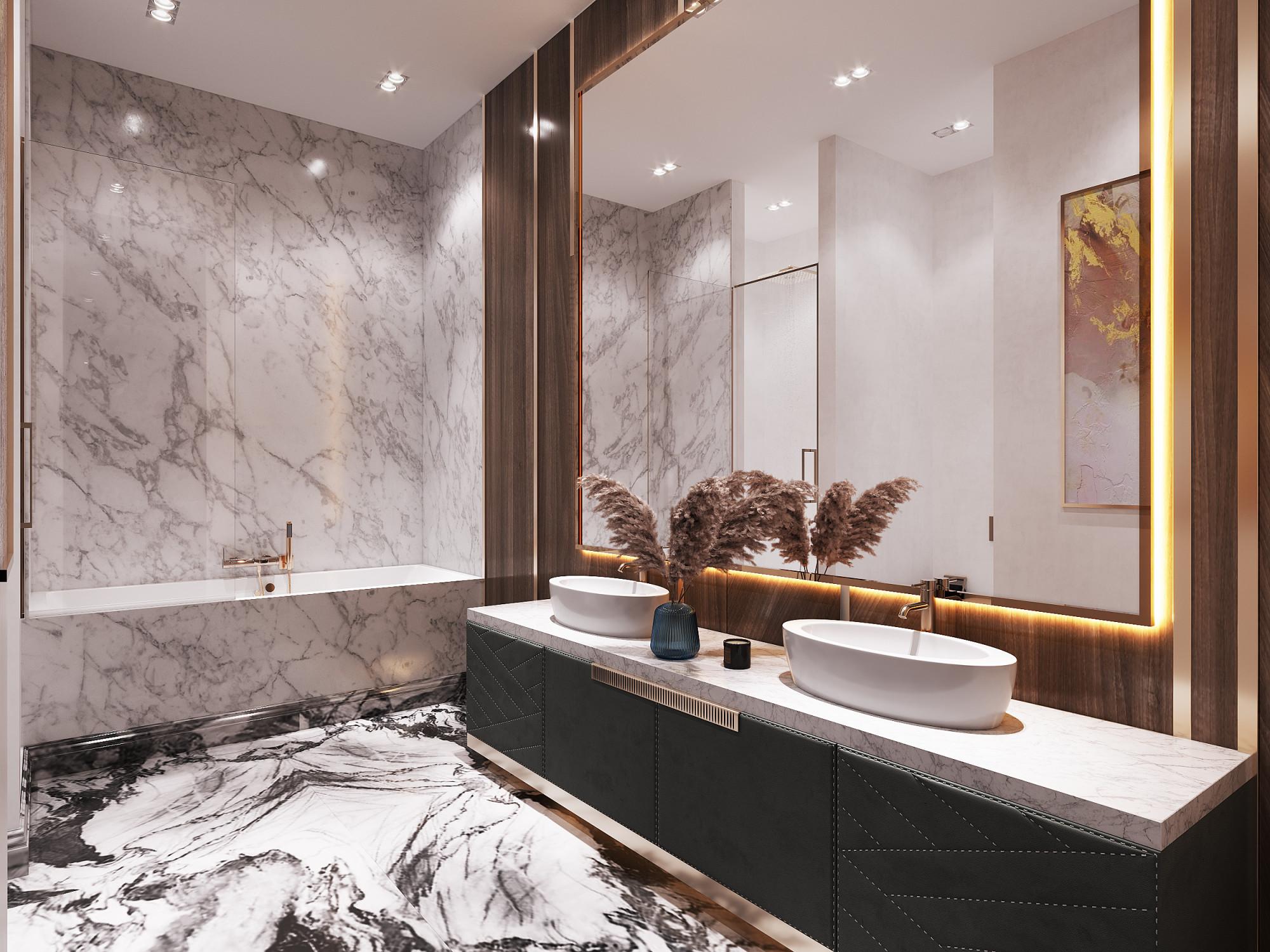 Bathroom made in the style of Contemporary classics