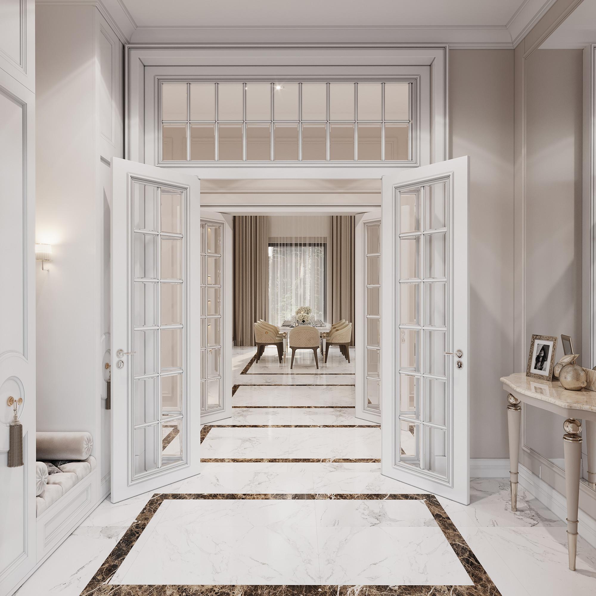 Hallway made in the style of Neoclassicism