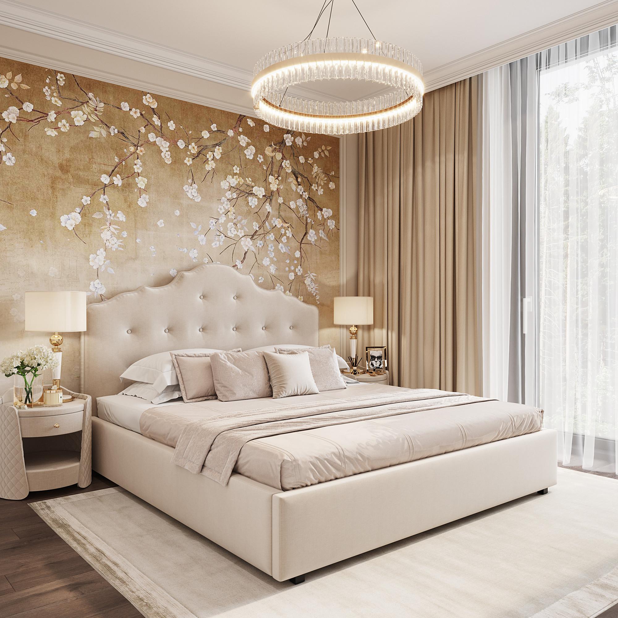 Guest bedroom on the 1st floor made in the style of Contemporary classics Minimalism
