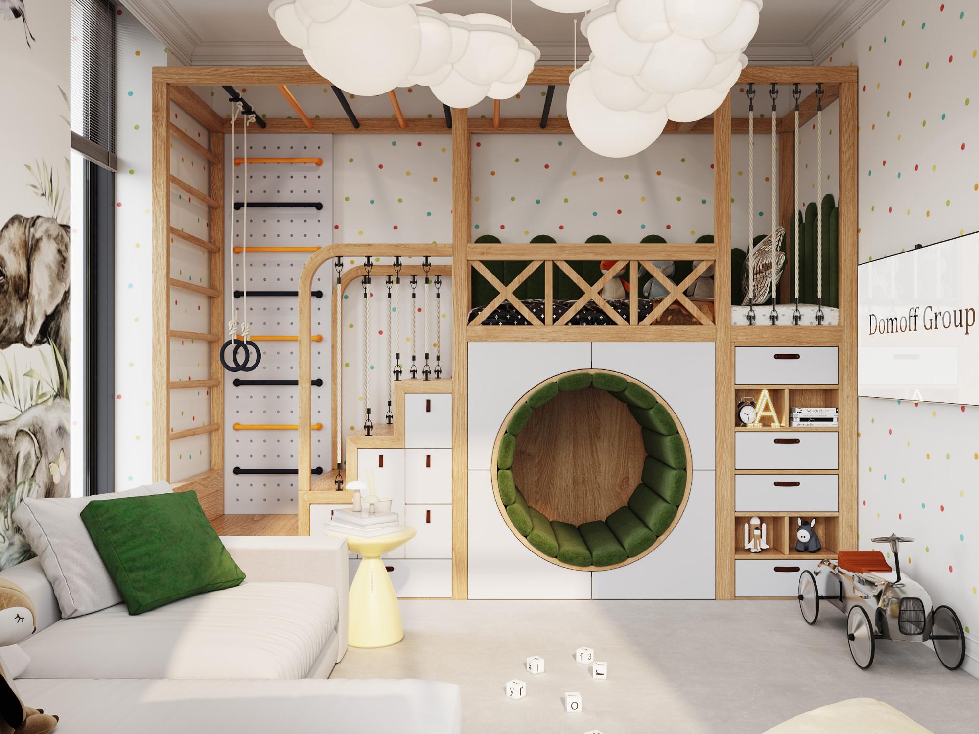 Play room made in the style of Contemporary Minimalism