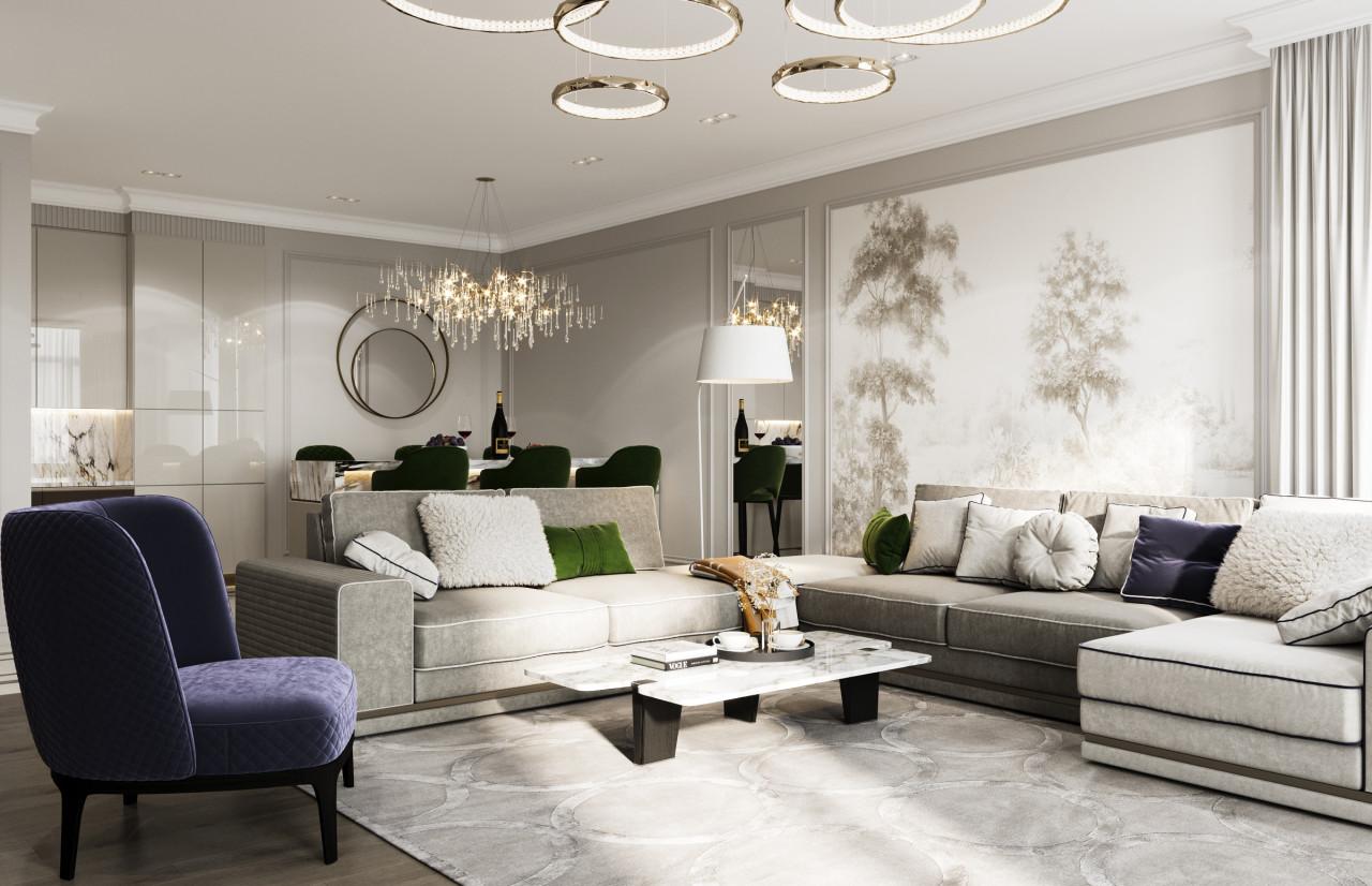 Appartment on Ozerkovskaya embankment Apartments Contemporary classics photo  №2