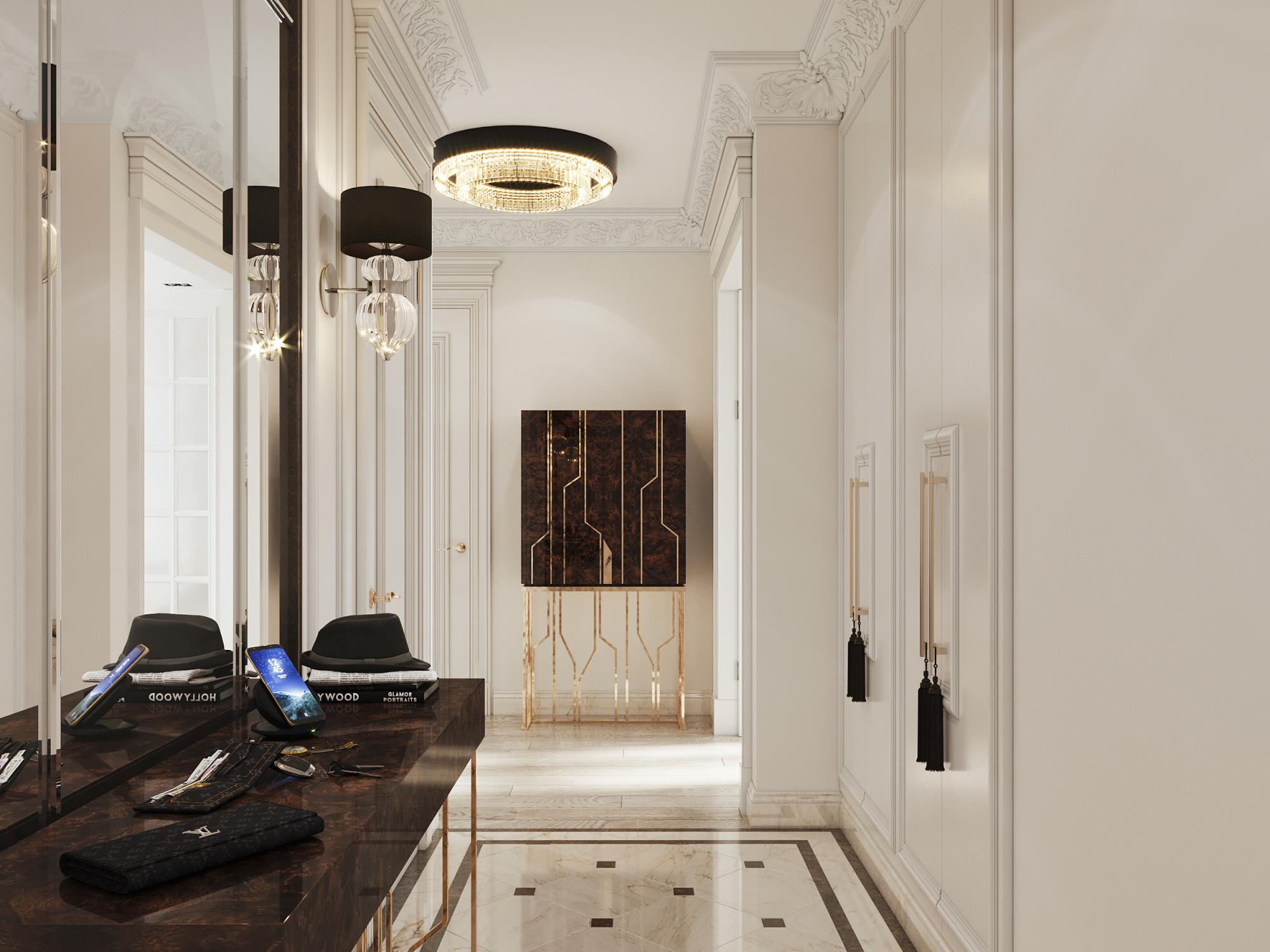 Hall made in the style of Neoclassicism