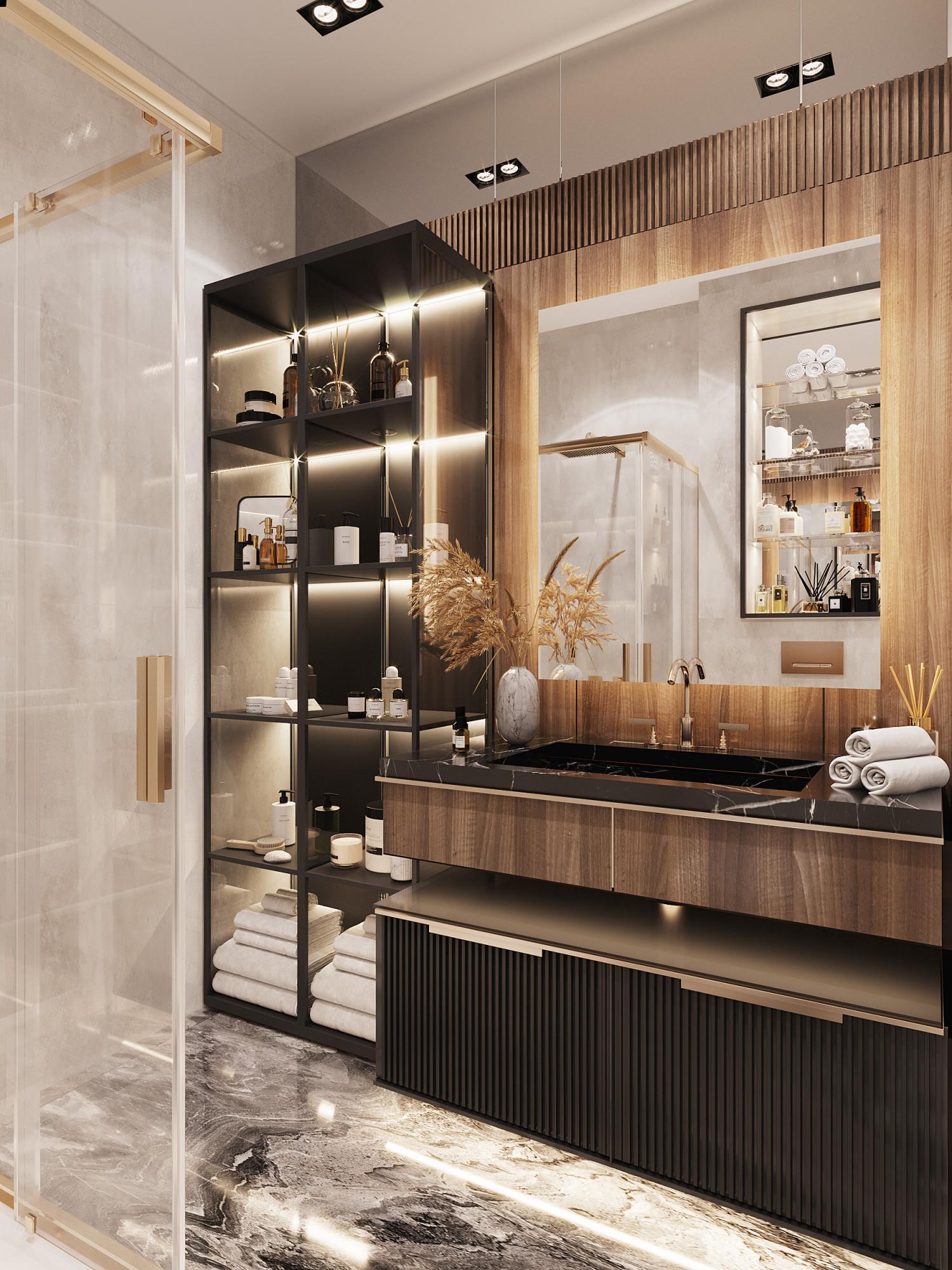 Nursery bathroom made in the style of Contemporary Neoclassicism Minimalism