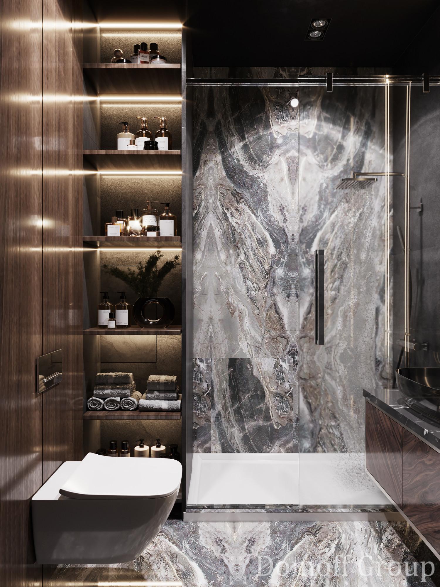Bathroom made in the style of Contemporary Neoclassicism