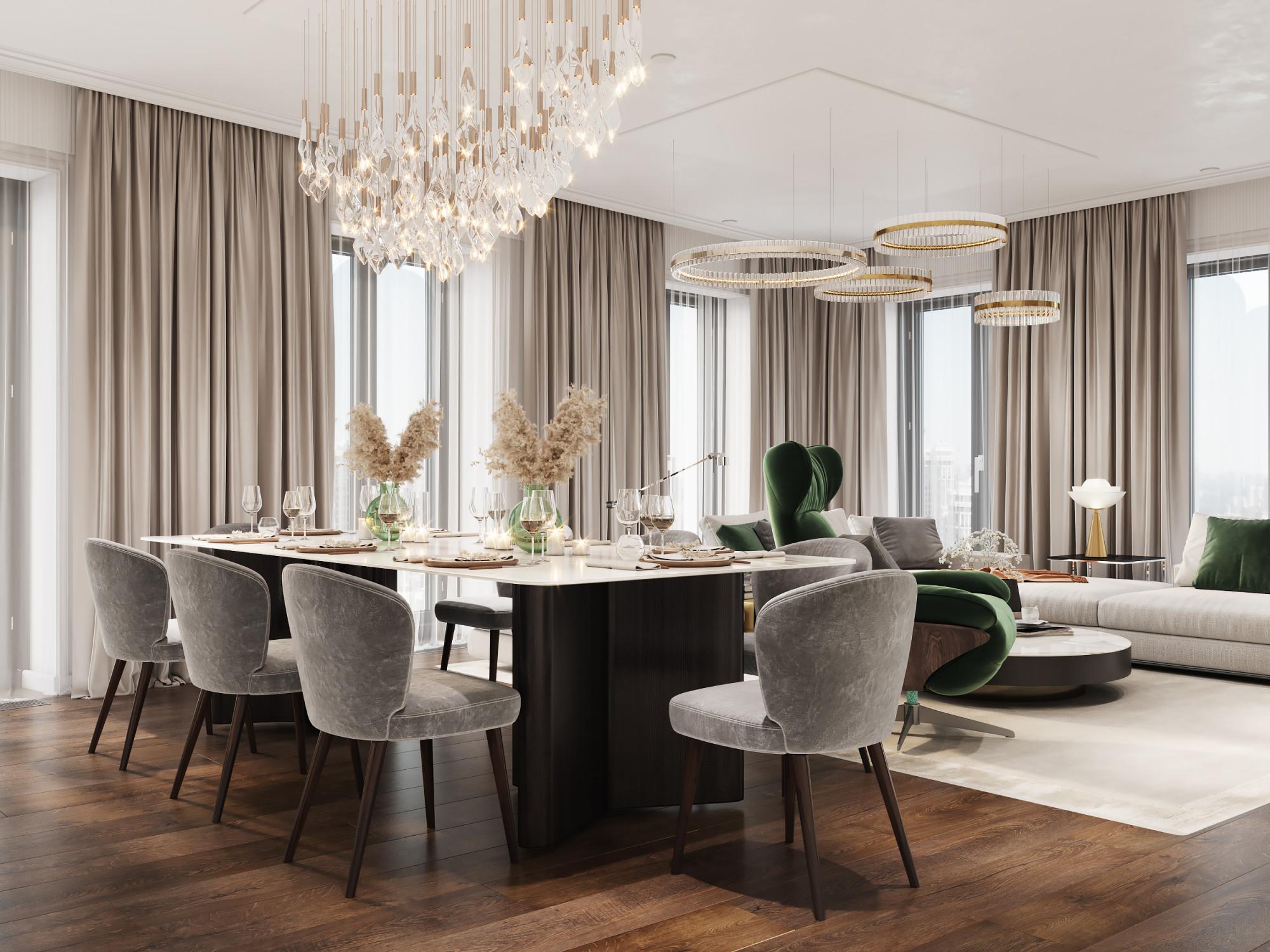 Living room made in the style of Contemporary Minimalism