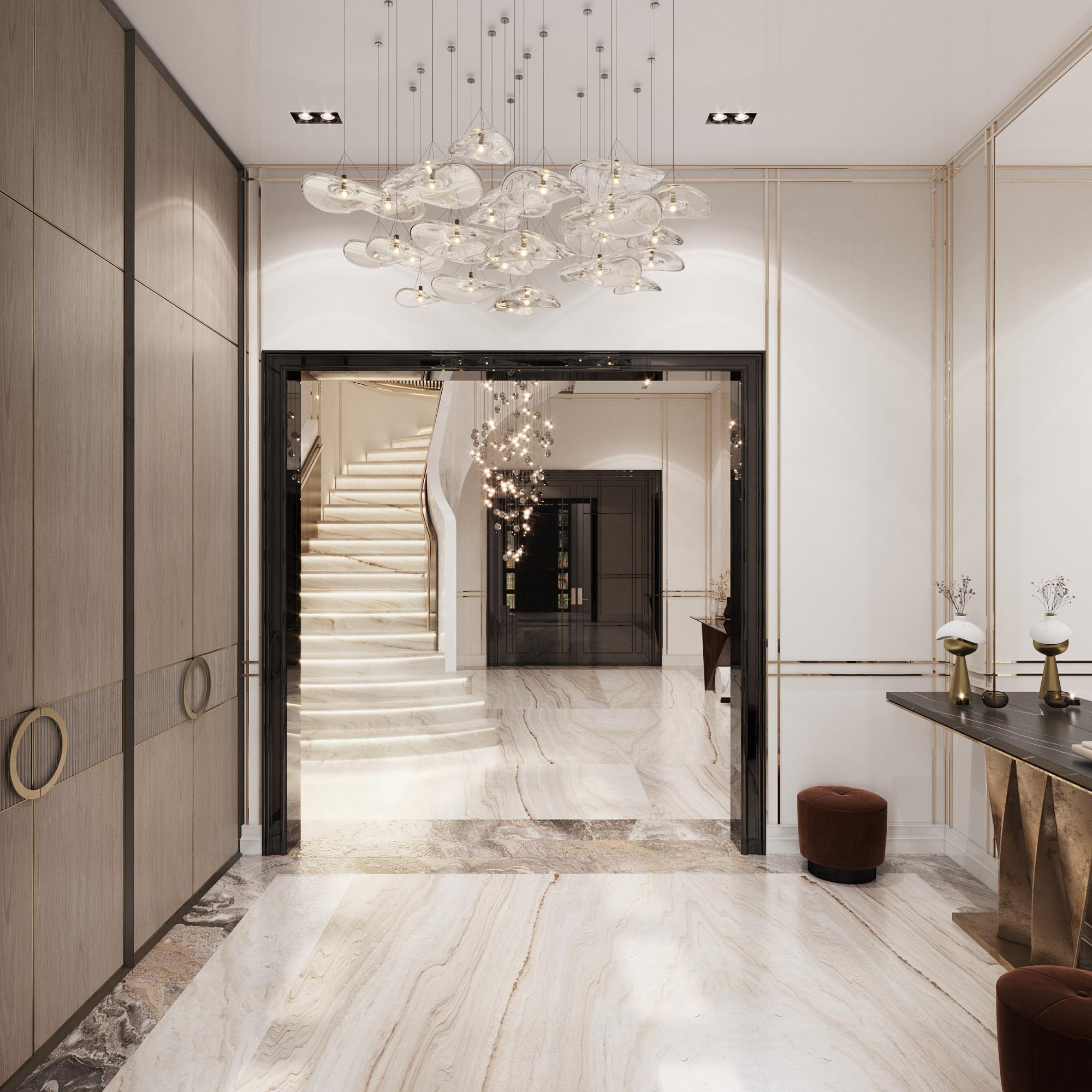 Vestibule made in the style of Neoclassicism