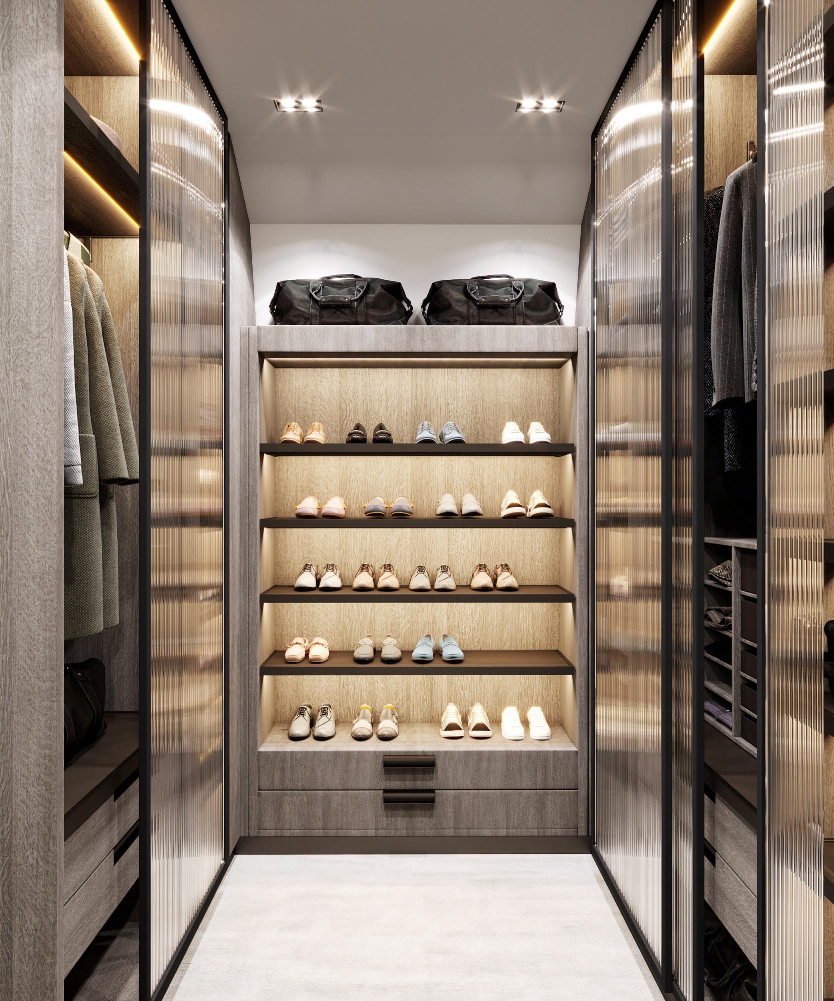 Dressing room on the 3rd floor made in the style of Contemporary