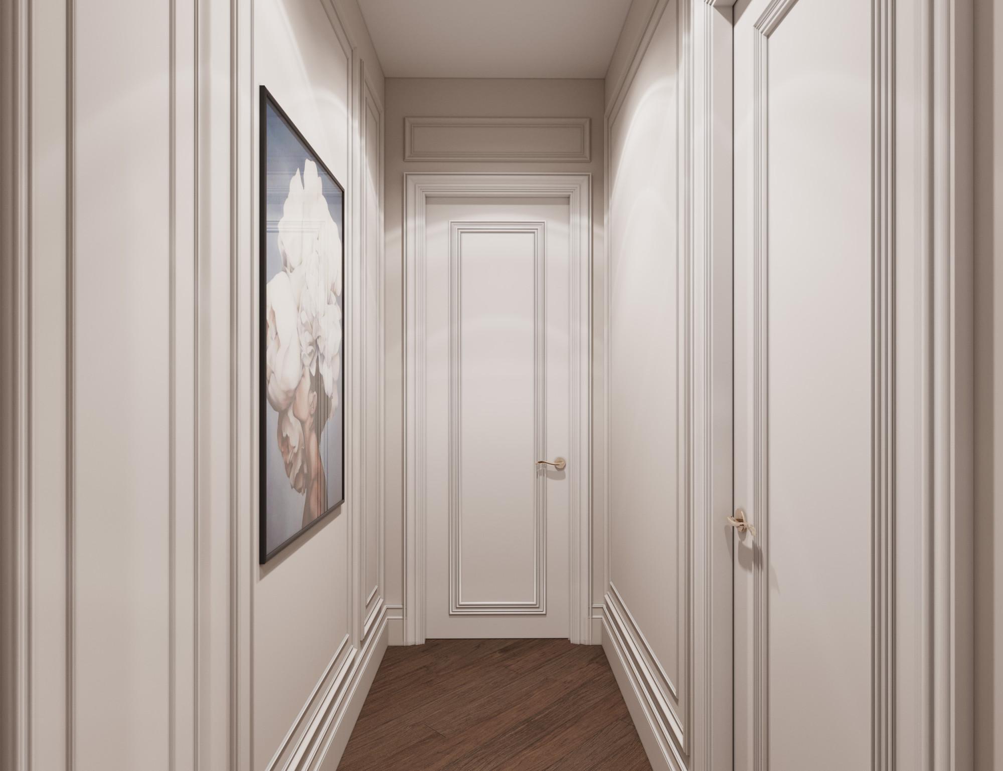 Corridor made in the style of Contemporary Neoclassicism