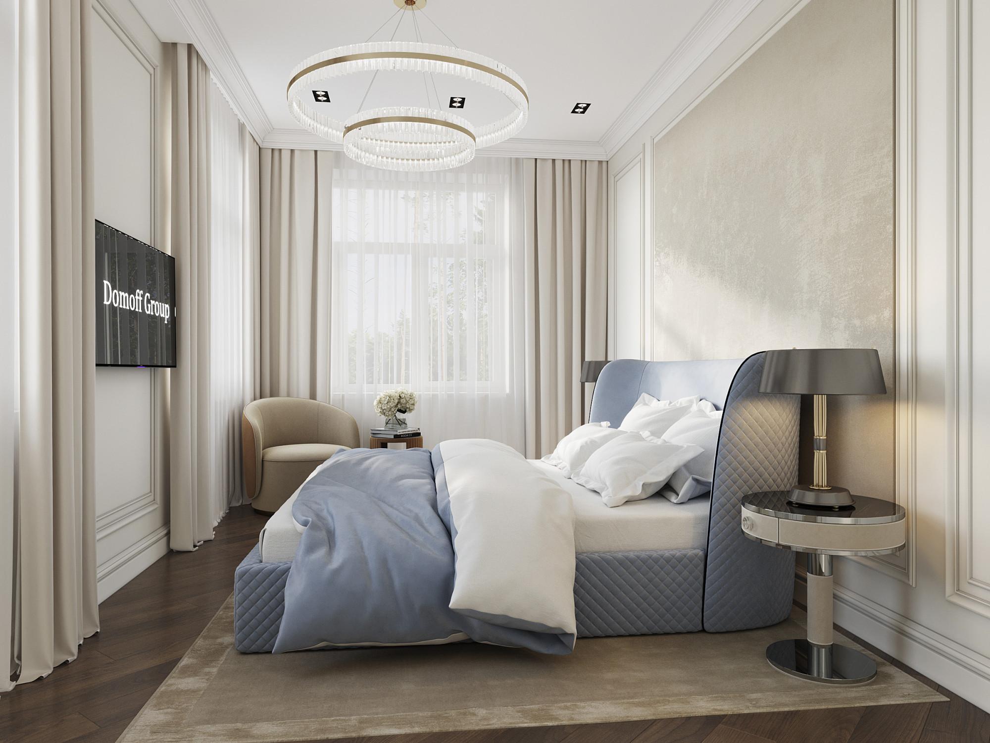 Guest bedroom № 1 made in the style of Contemporary Eclecticism Neoclassicism