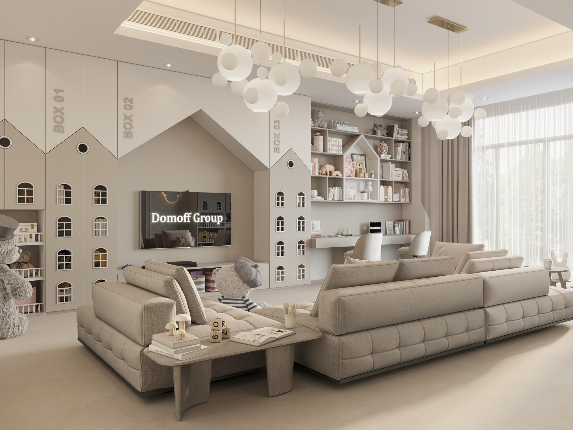 Play room made in the style of Modern Eclecticism
