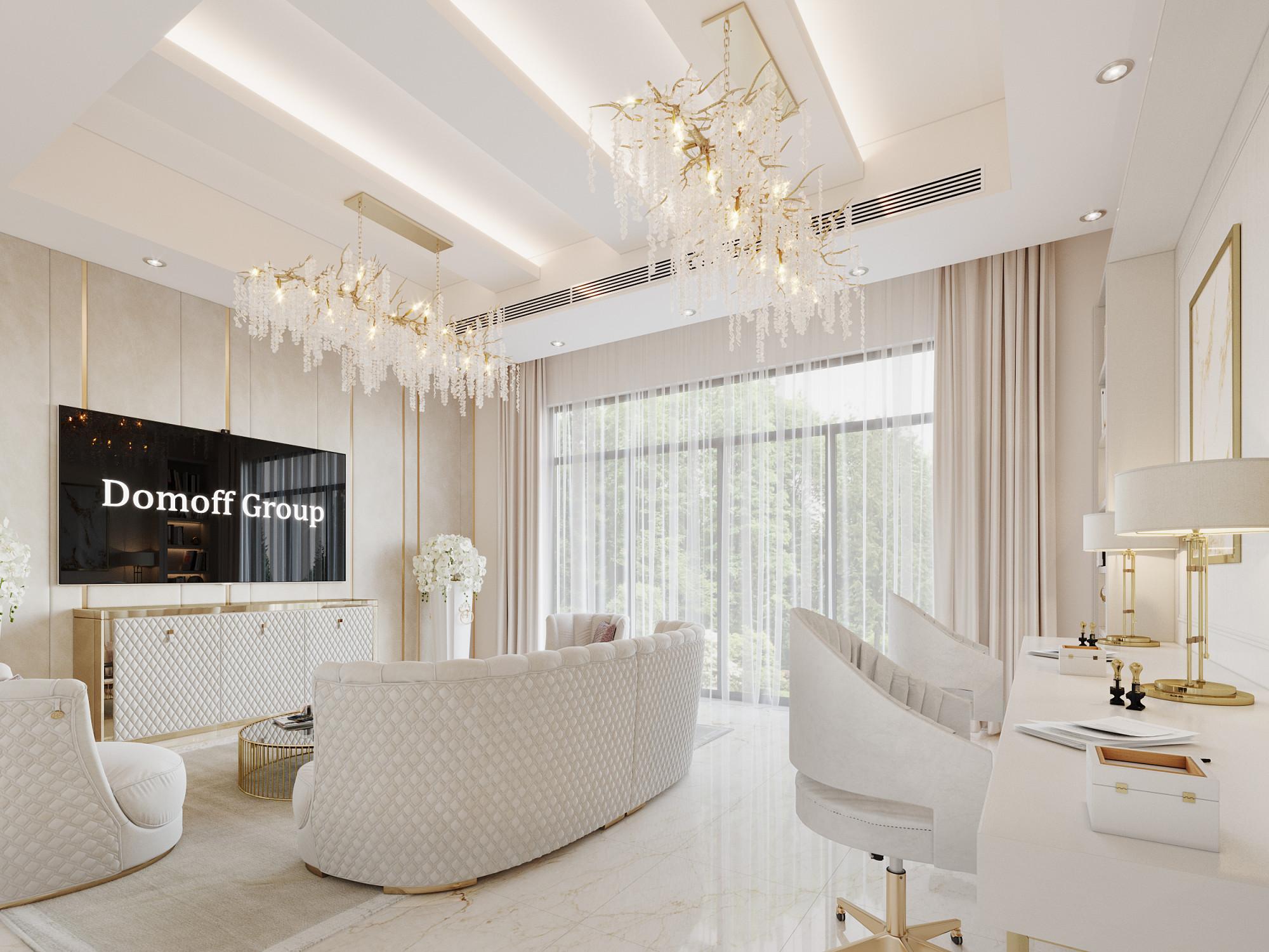 Living room on the 2nd floor made in the style of Contemporary classics