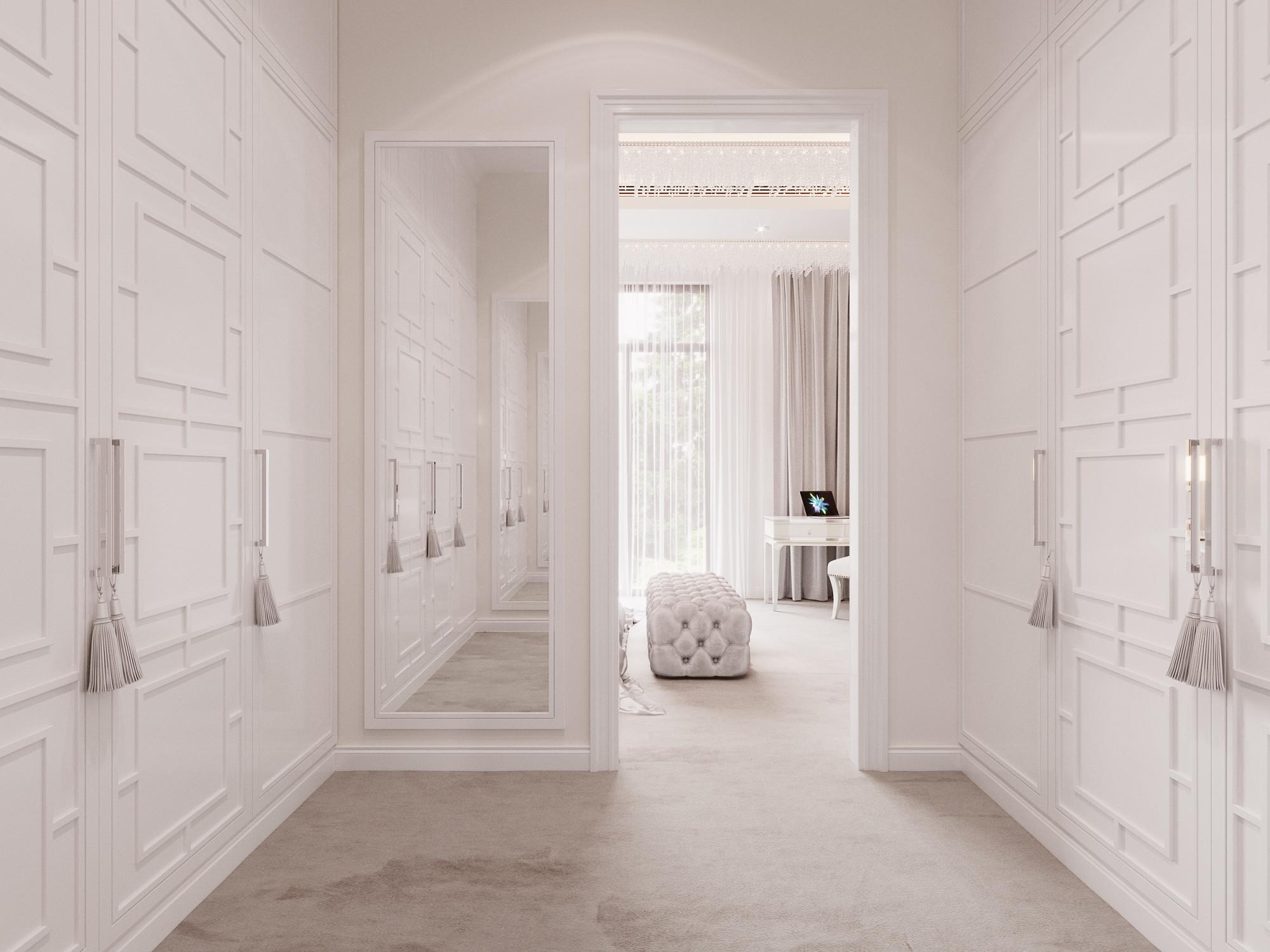 Dressing room in the bedroom №1 made in the style of Contemporary classics