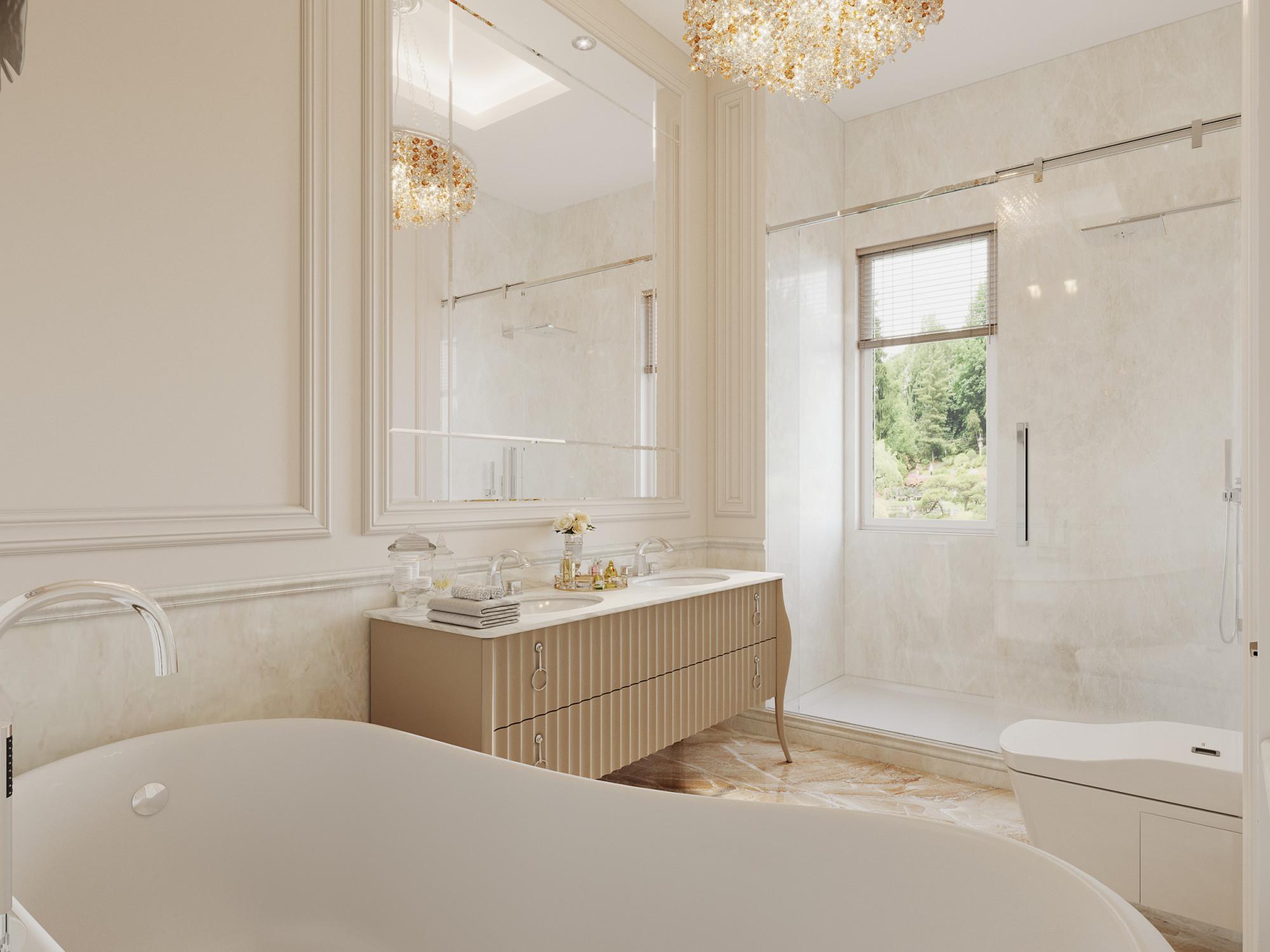 Bathroom in the bedroom №1 made in the style of Contemporary classics