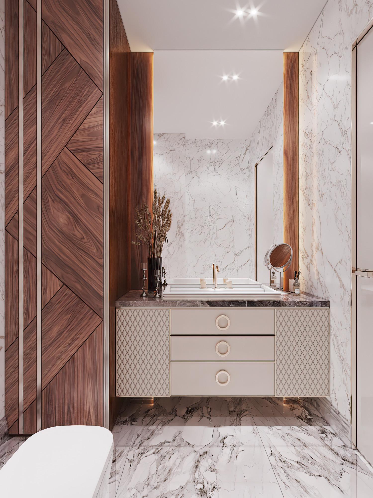 Guest bathroom  made in the style of Contemporary classics