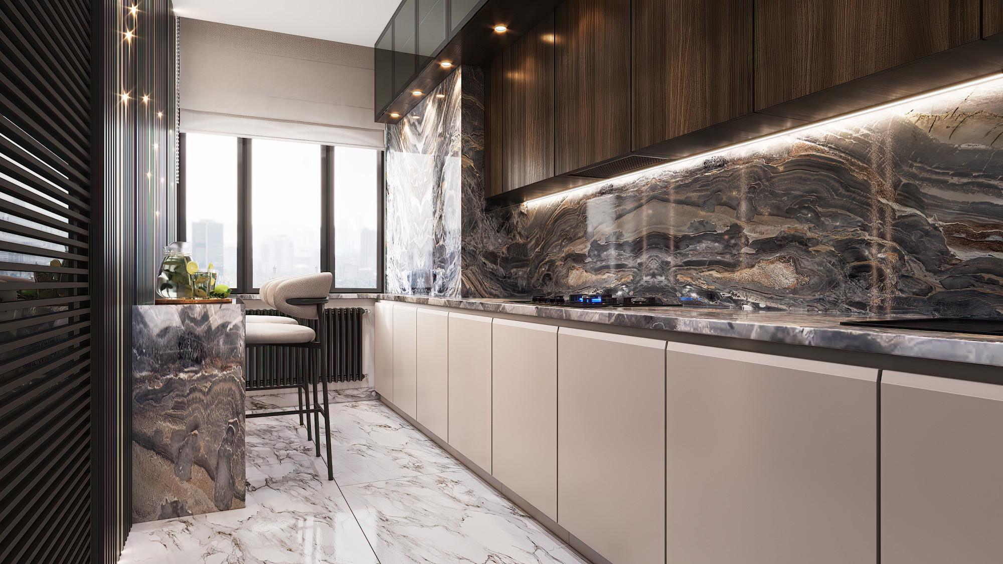 Kitchen made in the style of Contemporary Minimalism