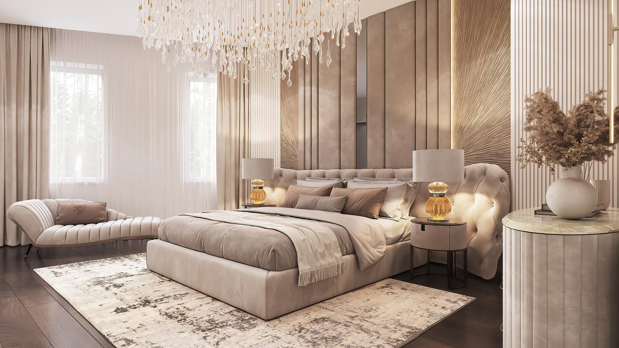 Master bedroom made in the style of Classics Contemporary Art deco