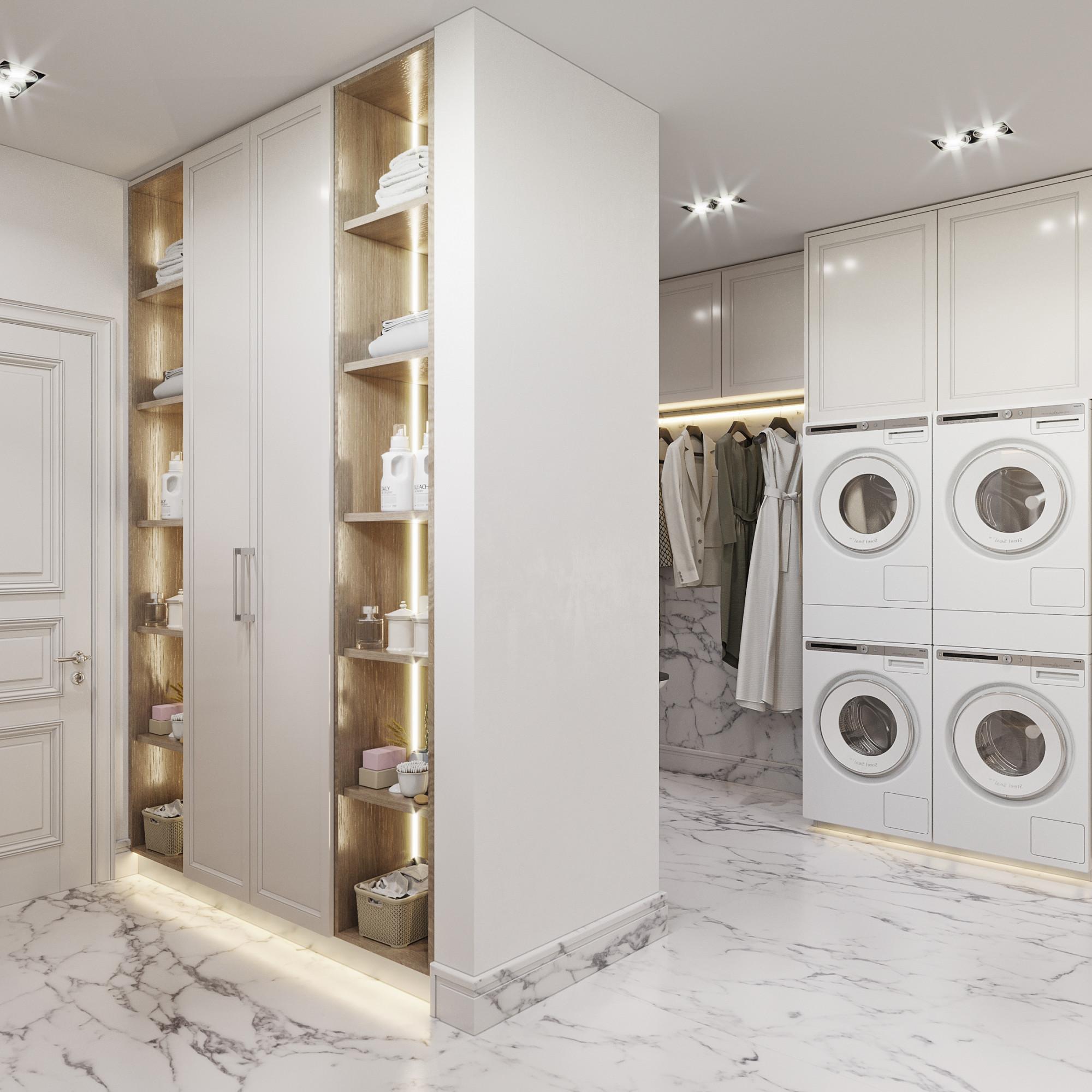 Laundry room made in the style of Classics