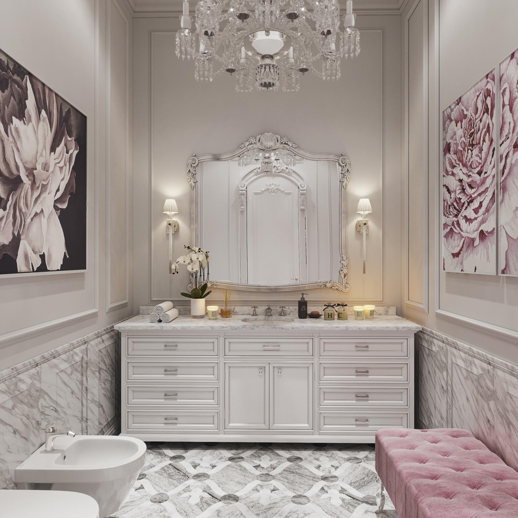 Bathroom made in the style of Classics Neoclassicism