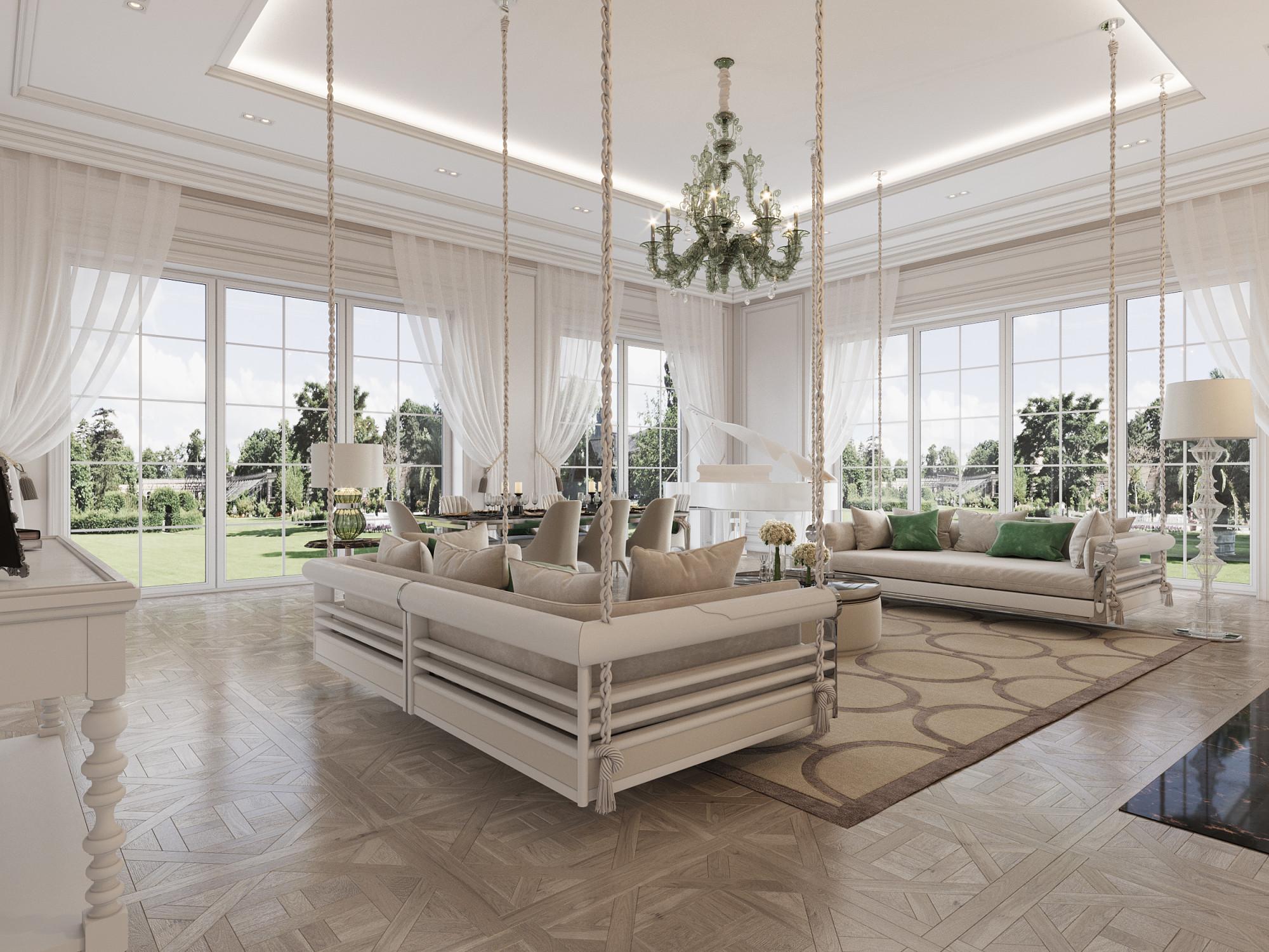 Winter garden made in the style of Classics Neoclassicism