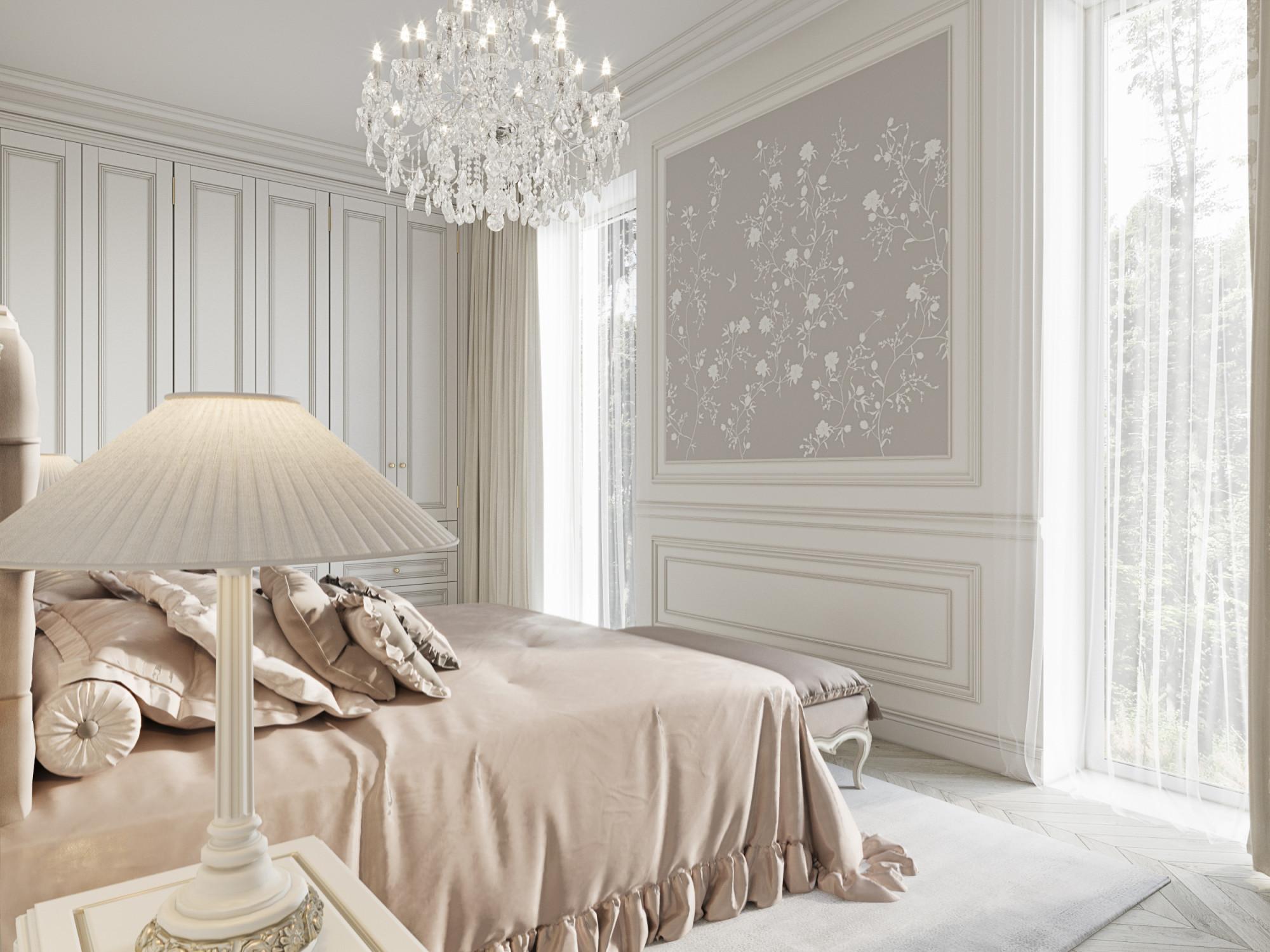 Guest bedroom made in the style of Classics Neoclassicism